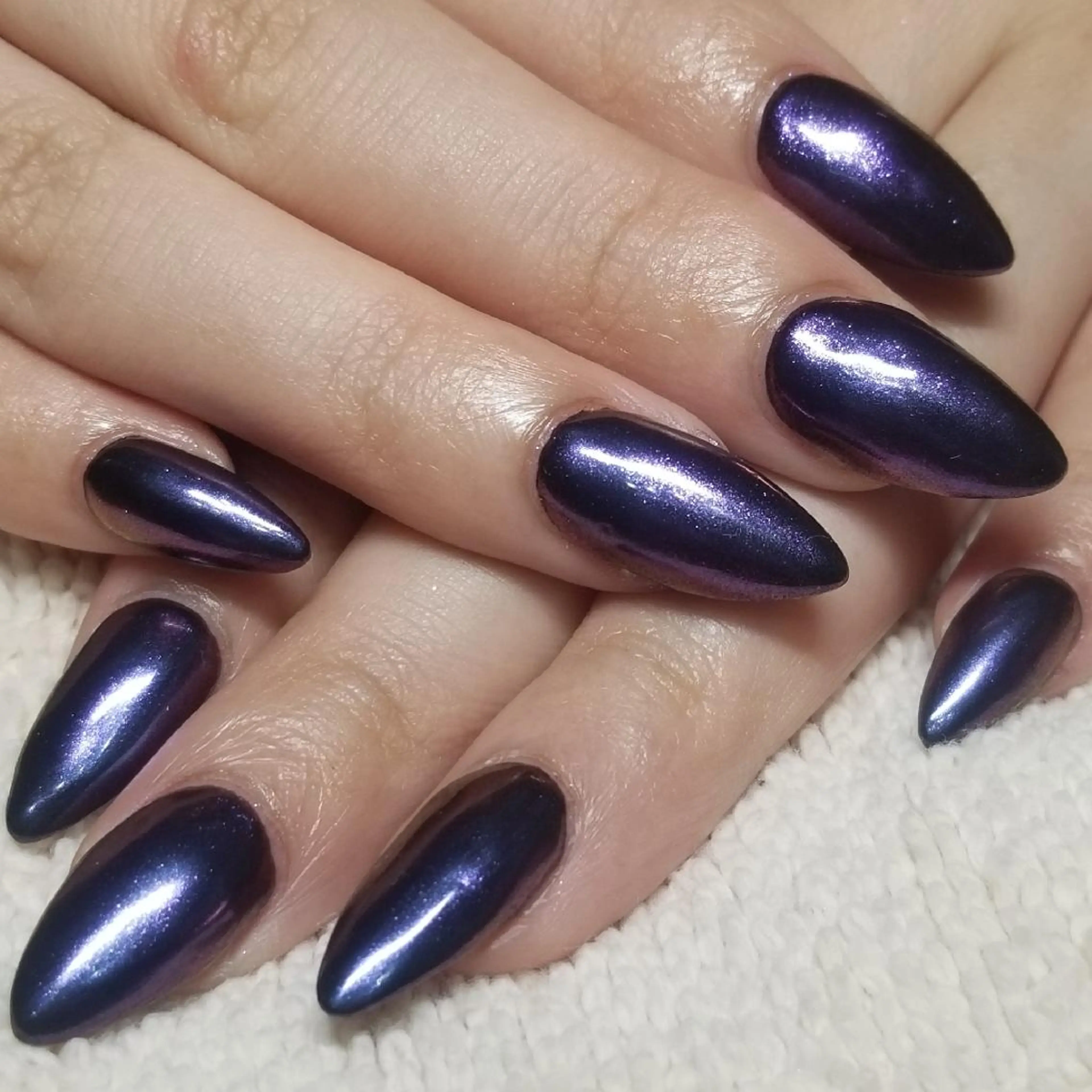 ネイル 持ち込み ネイビー ワンカラーネイル 赤色 ハンドネイル よしだ ひろきのネイルデザイン