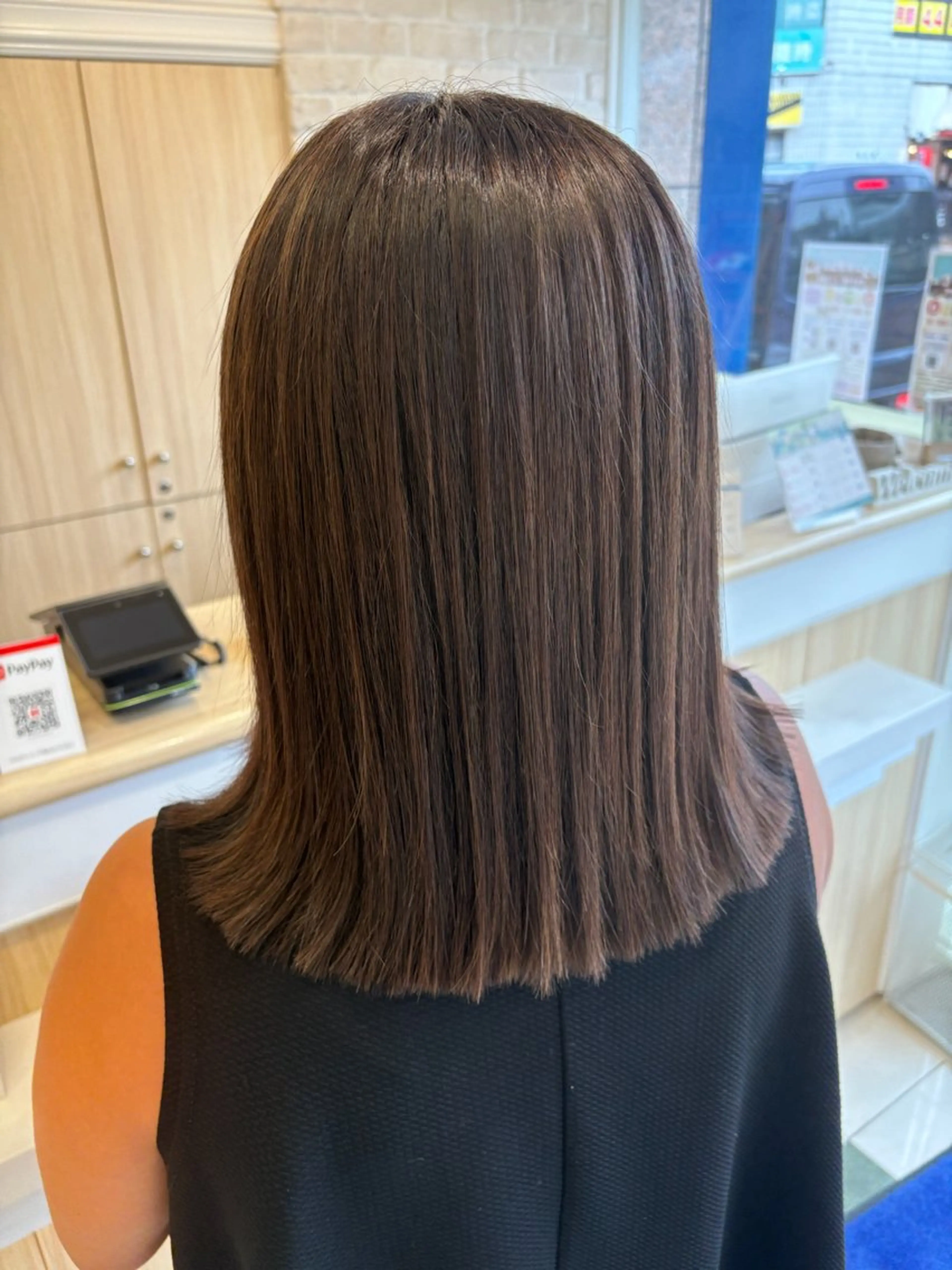 ミディアム 縮毛矯正 トリートメント 田中 瑞妃のヘアスタイル