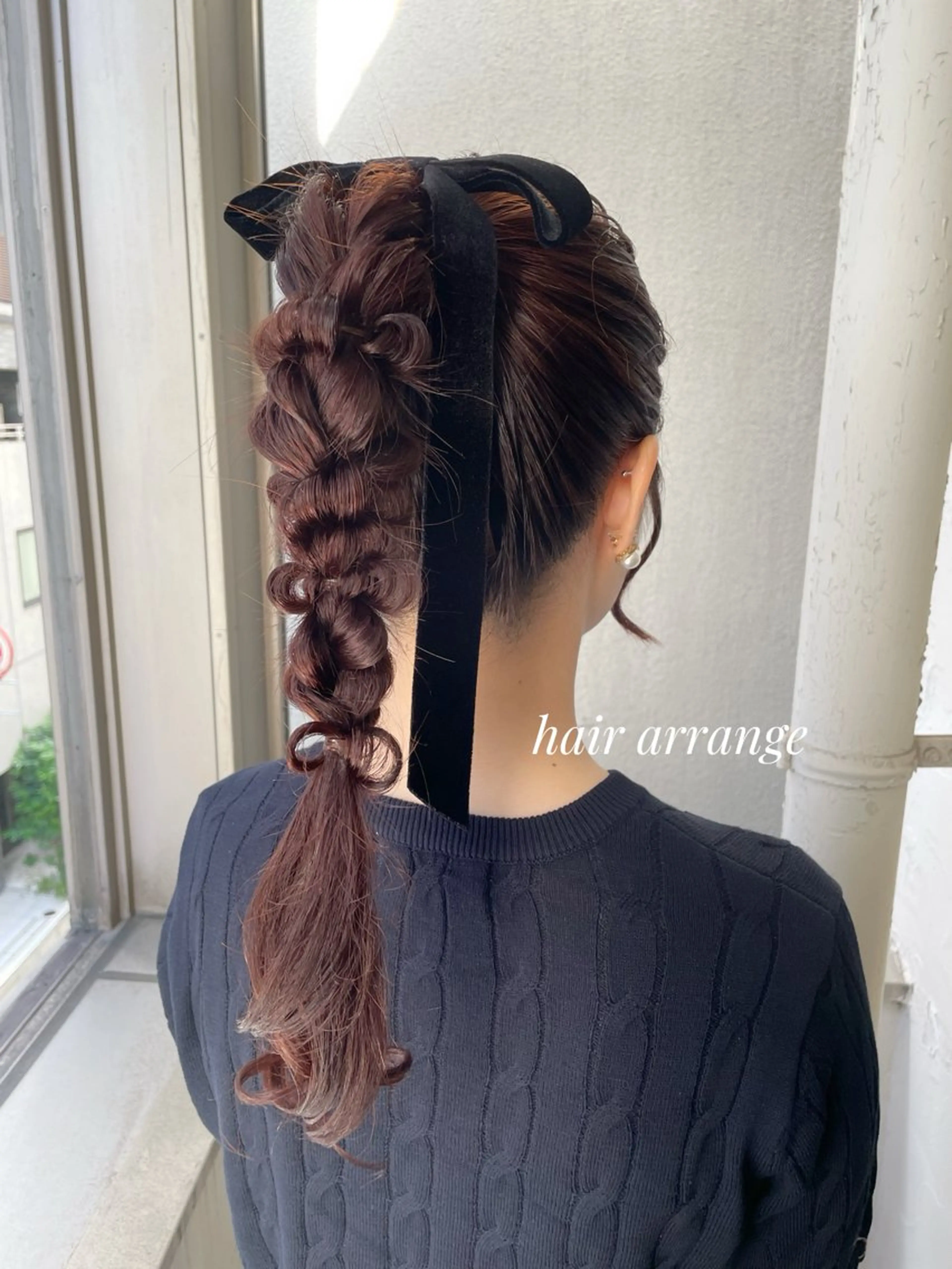 ロング ヘアアレンジ ポニーテール ヘアセット ✨透明感ケアカラー✨ 長野ゆきなのヘアスタイル