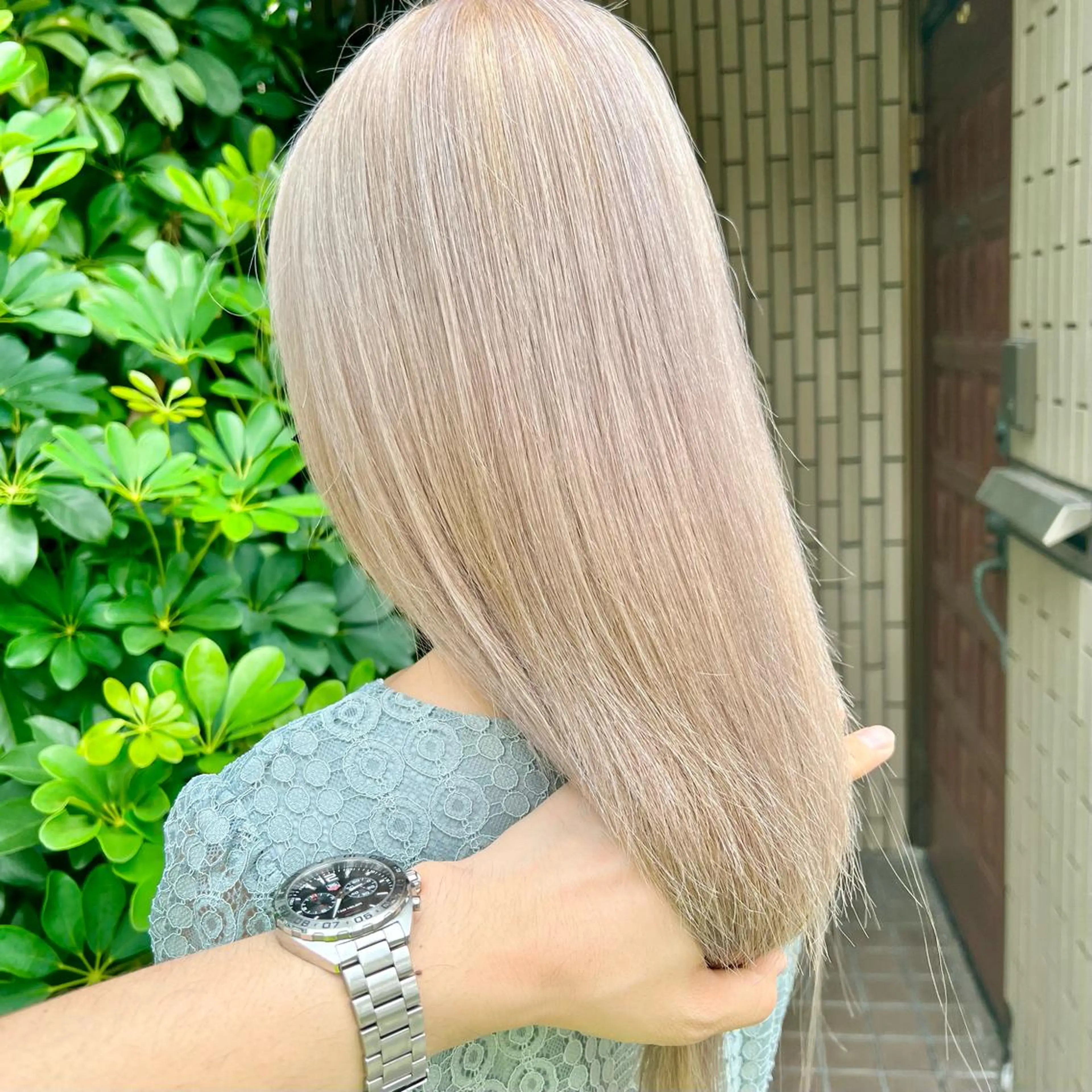 セミロング カラー ブリーチ ハイトーンカラー ケアブリーチ×ハイト ーン専門/SHOTAのヘアスタイル