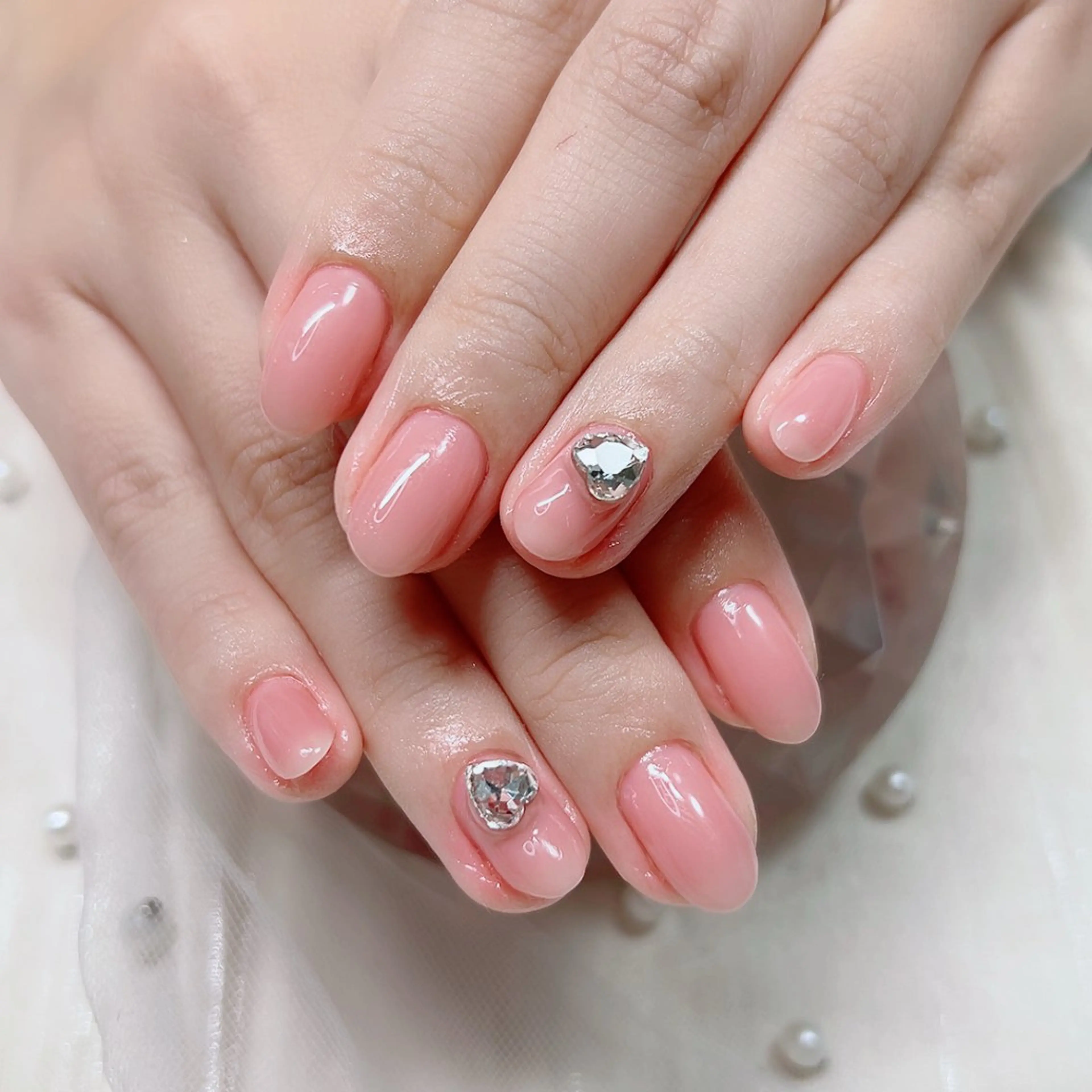 ネイル ワンカラーネイル バレンタイン Cute Tips nailのネイルデザイン