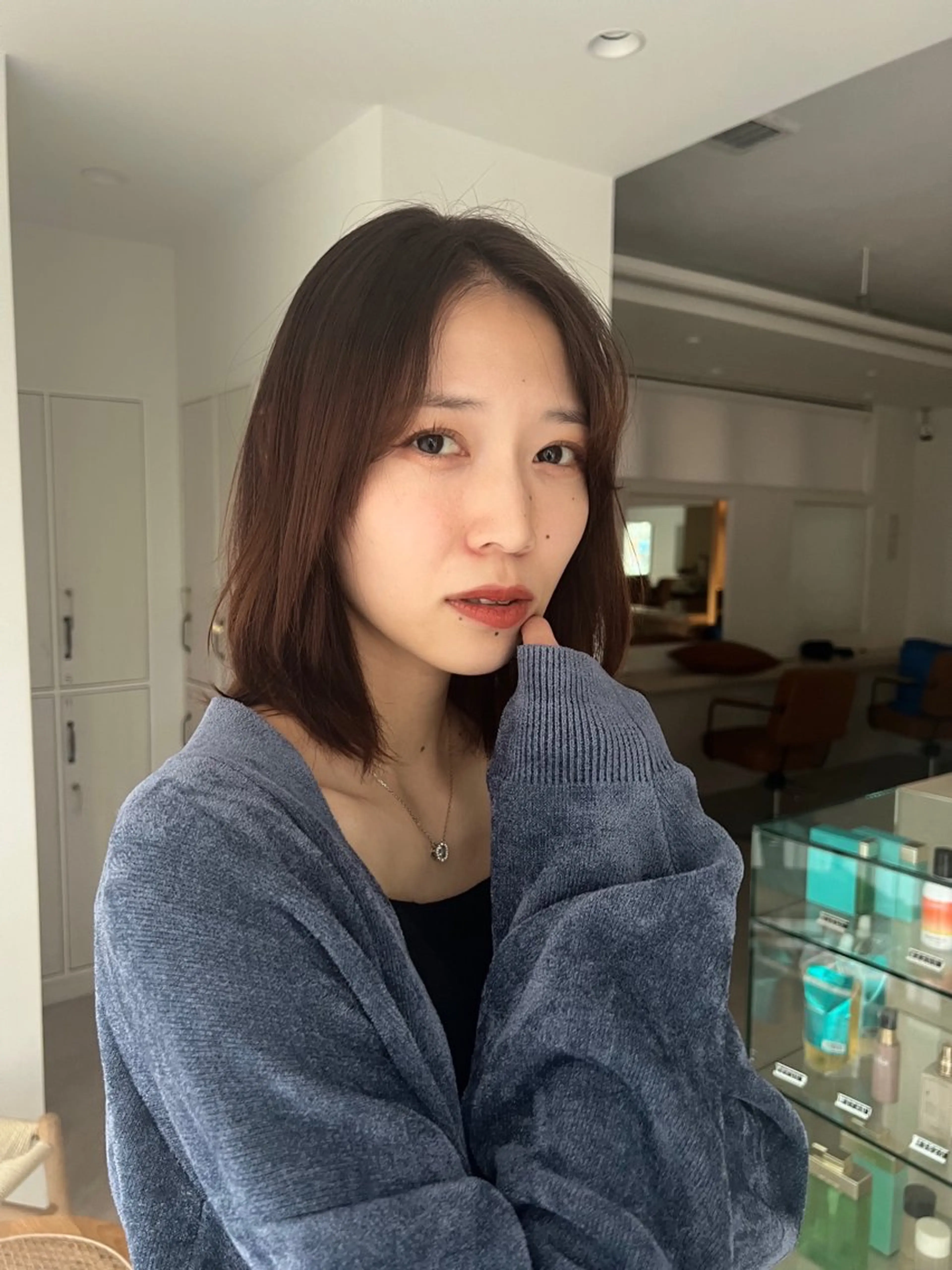 ミディアム カラー 透明感/ベージュ /kazui🐈のヘアスタイル