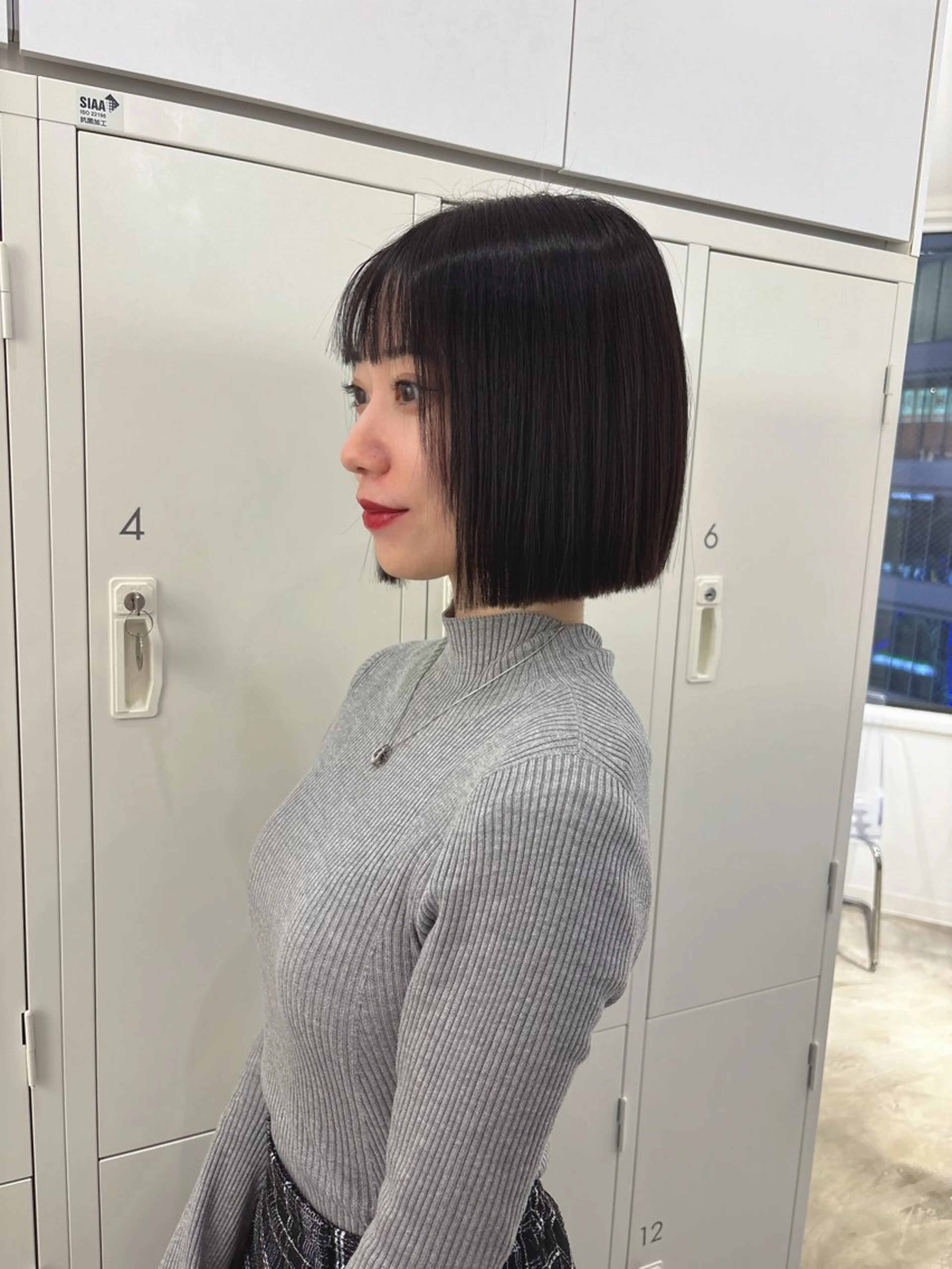 ショート 切りっぱなしボブ ボブ カット 新宿ハイトーン/ カットモデル/のりかのヘアスタイル