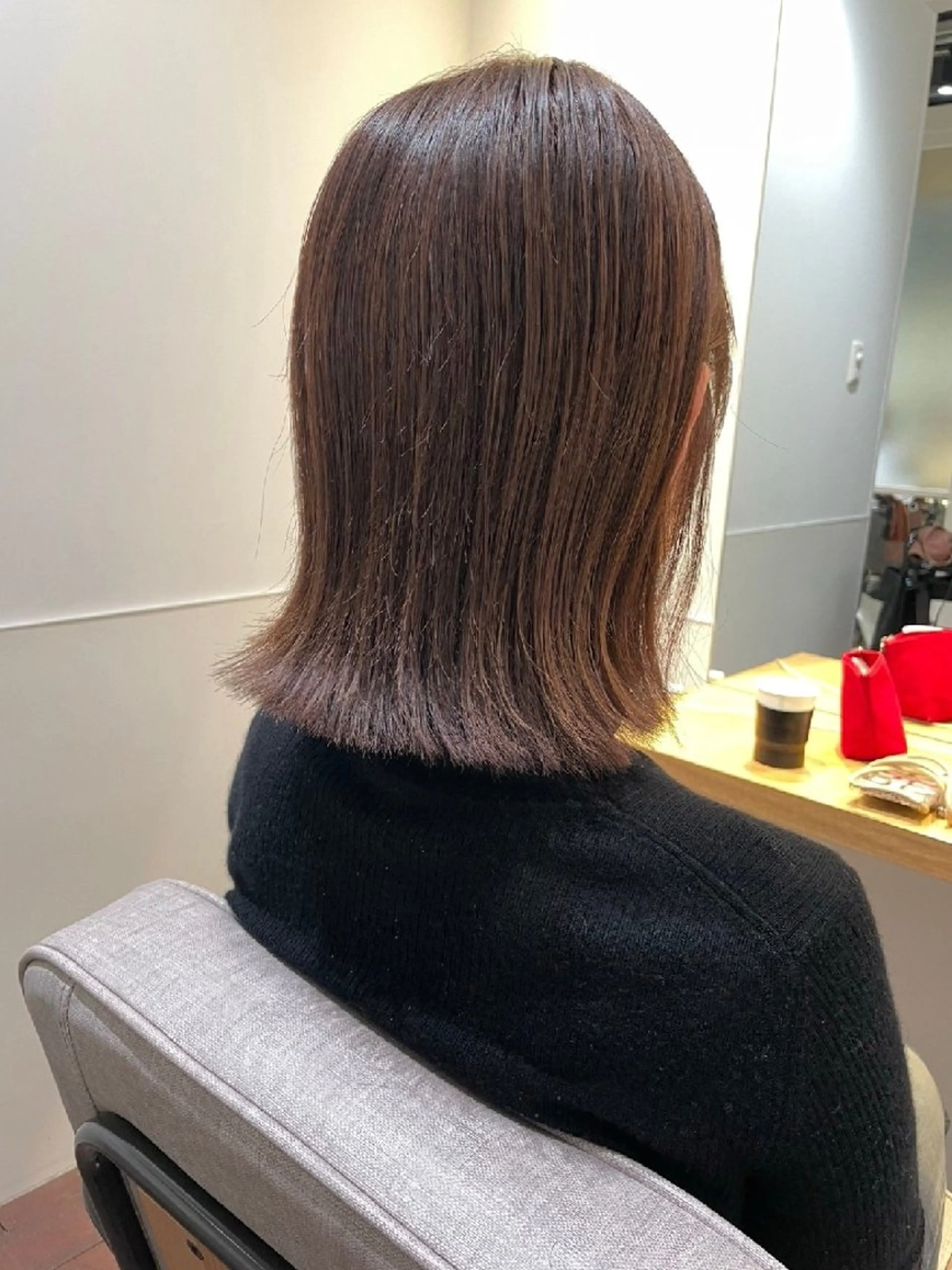 ミディアム カラー 暗髪艶カラー/ 髪質改善TR/maiのヘアスタイル