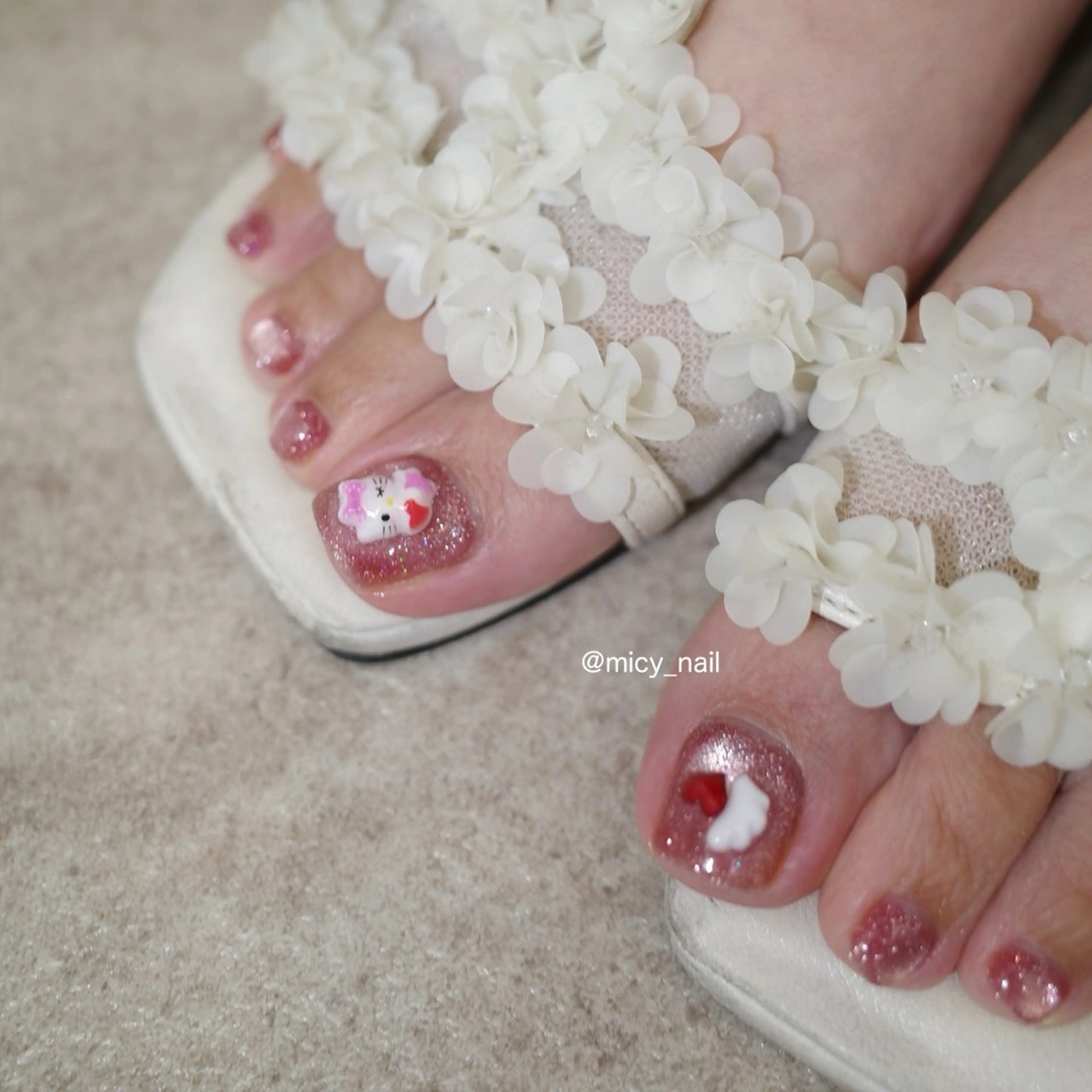 ネイル フラッシュネイル フットネイル フットネイル h mizukiのネイルデザイン
