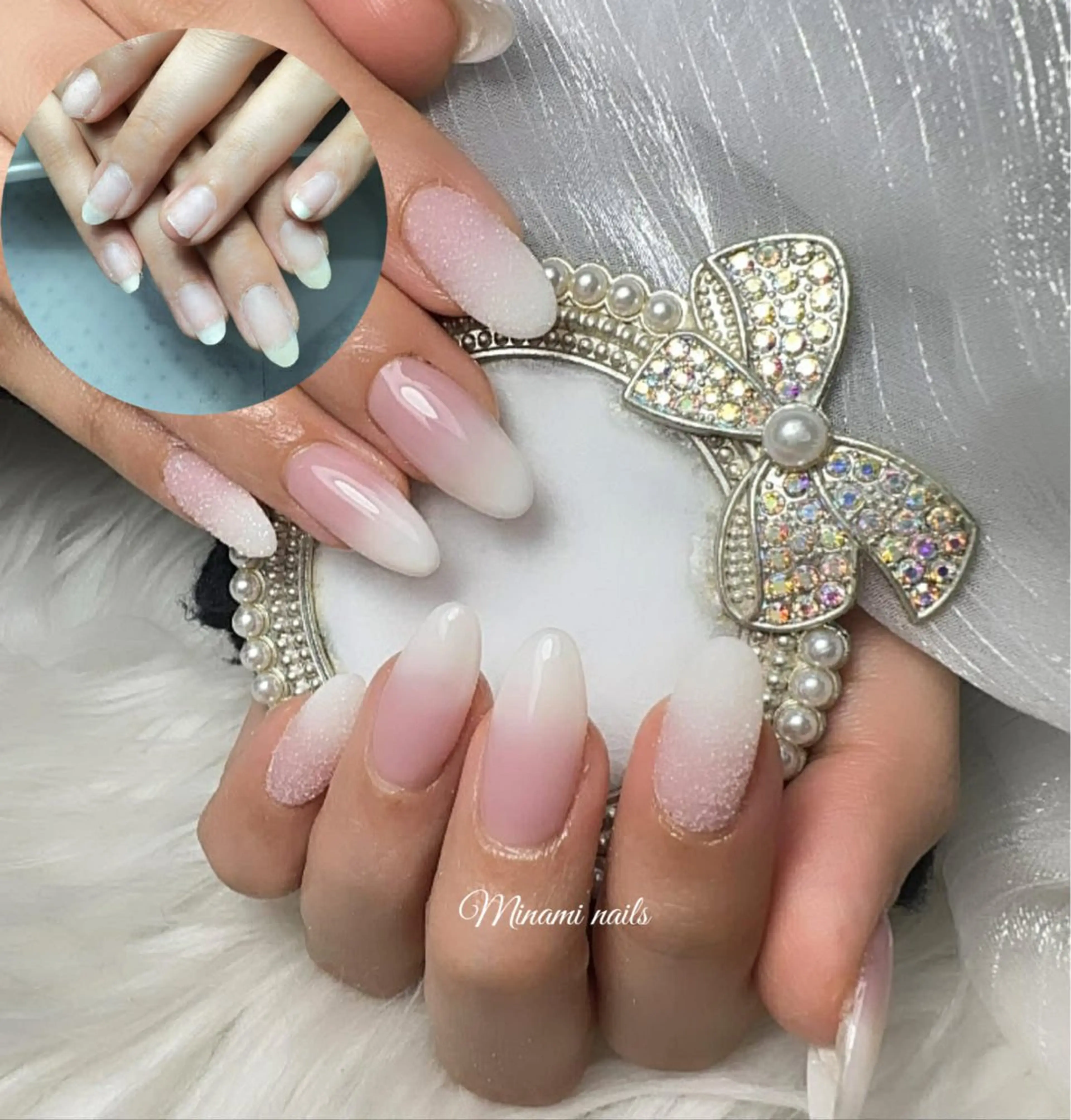 ネイル アートネイル オーロラネイル ガーリー キラキラネイル 韓国ネイル ハンドネイル Minami Nailsのネイルデザイン