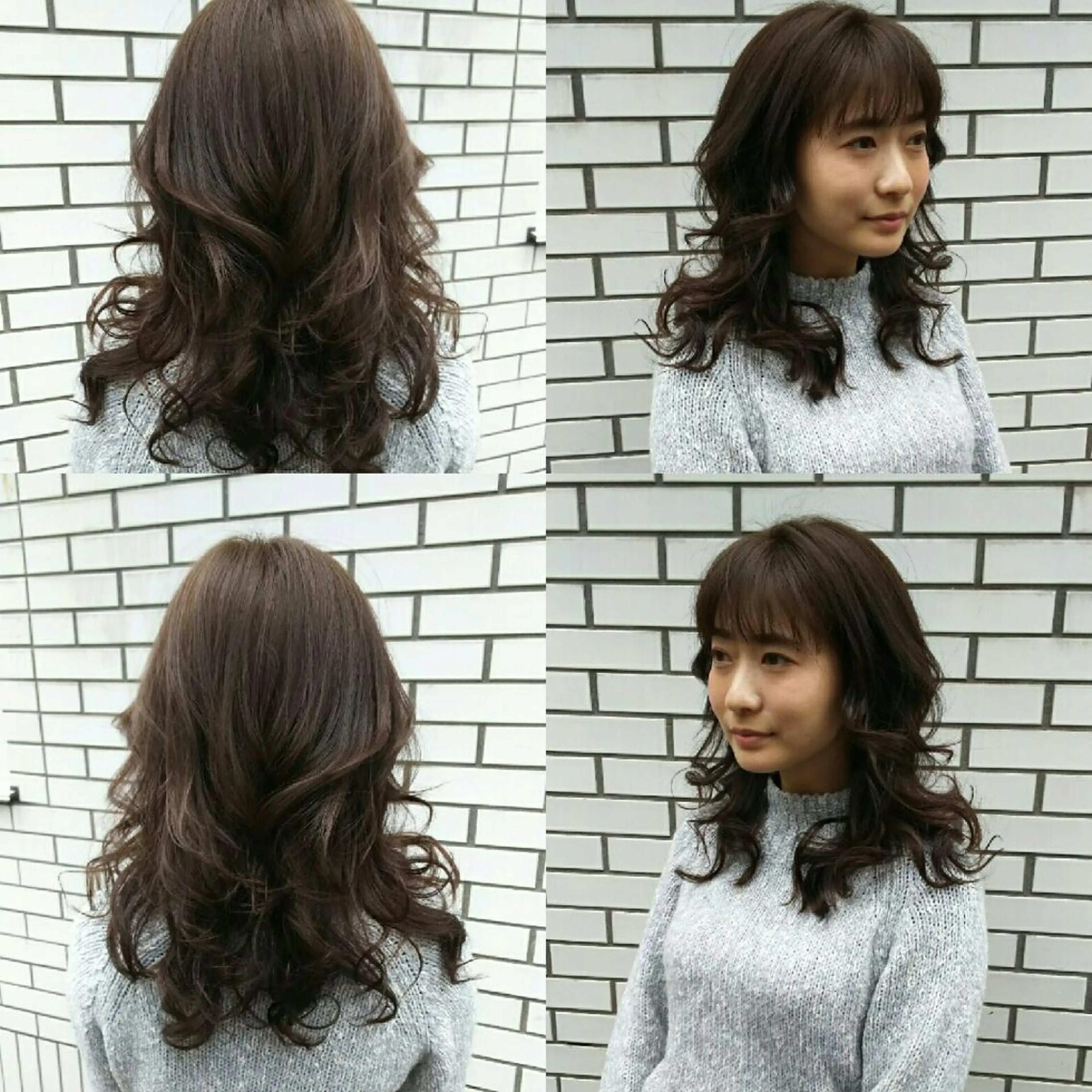 ロング カラー パーマ イルミナカラー デジタルパーマ 藤森 希美のヘアスタイル