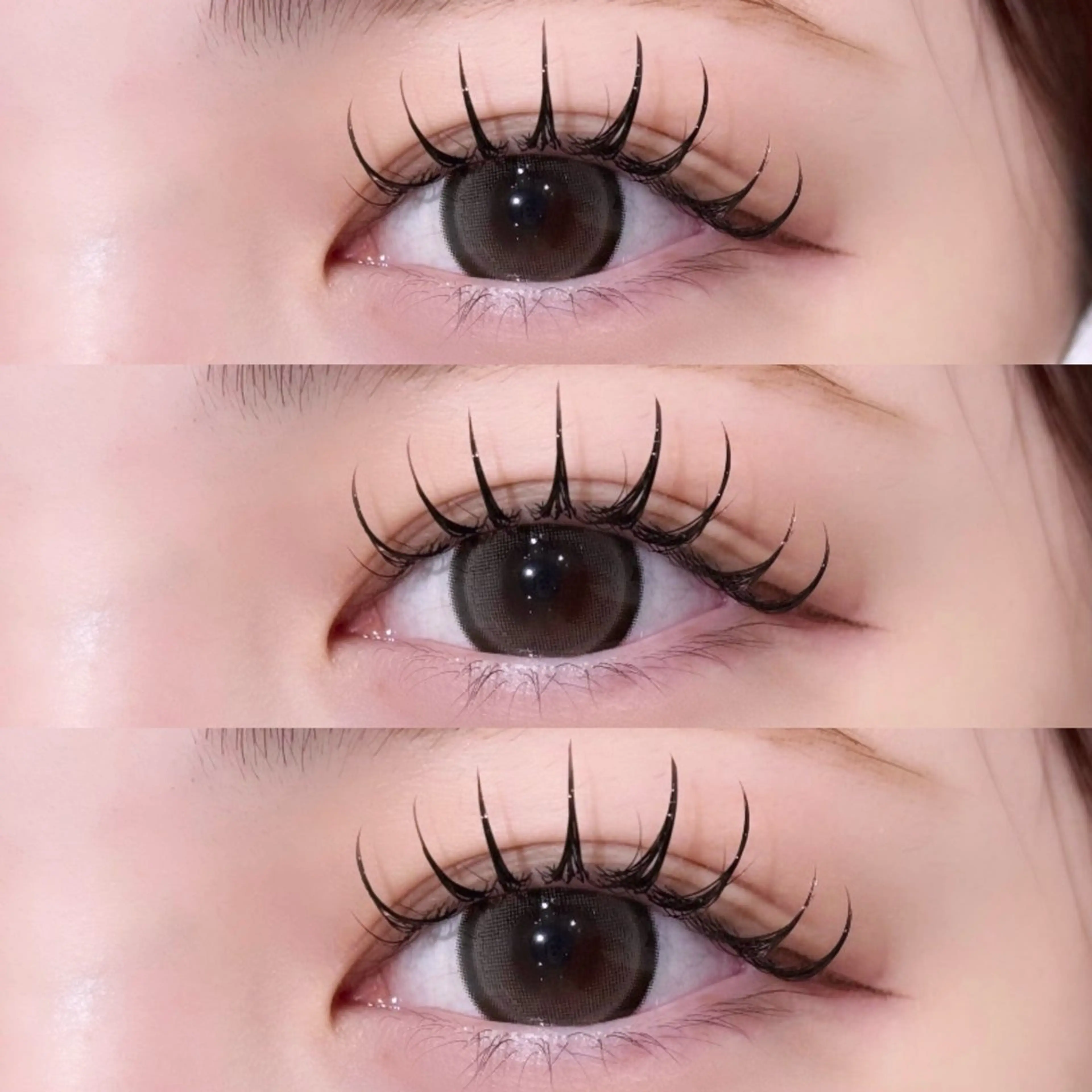 💘大人気メニュー💘▶️★フラットラッシュ100本+束感コーティング仕上げ★ 【”高品質”プレミアムカシミヤ使用】の写真