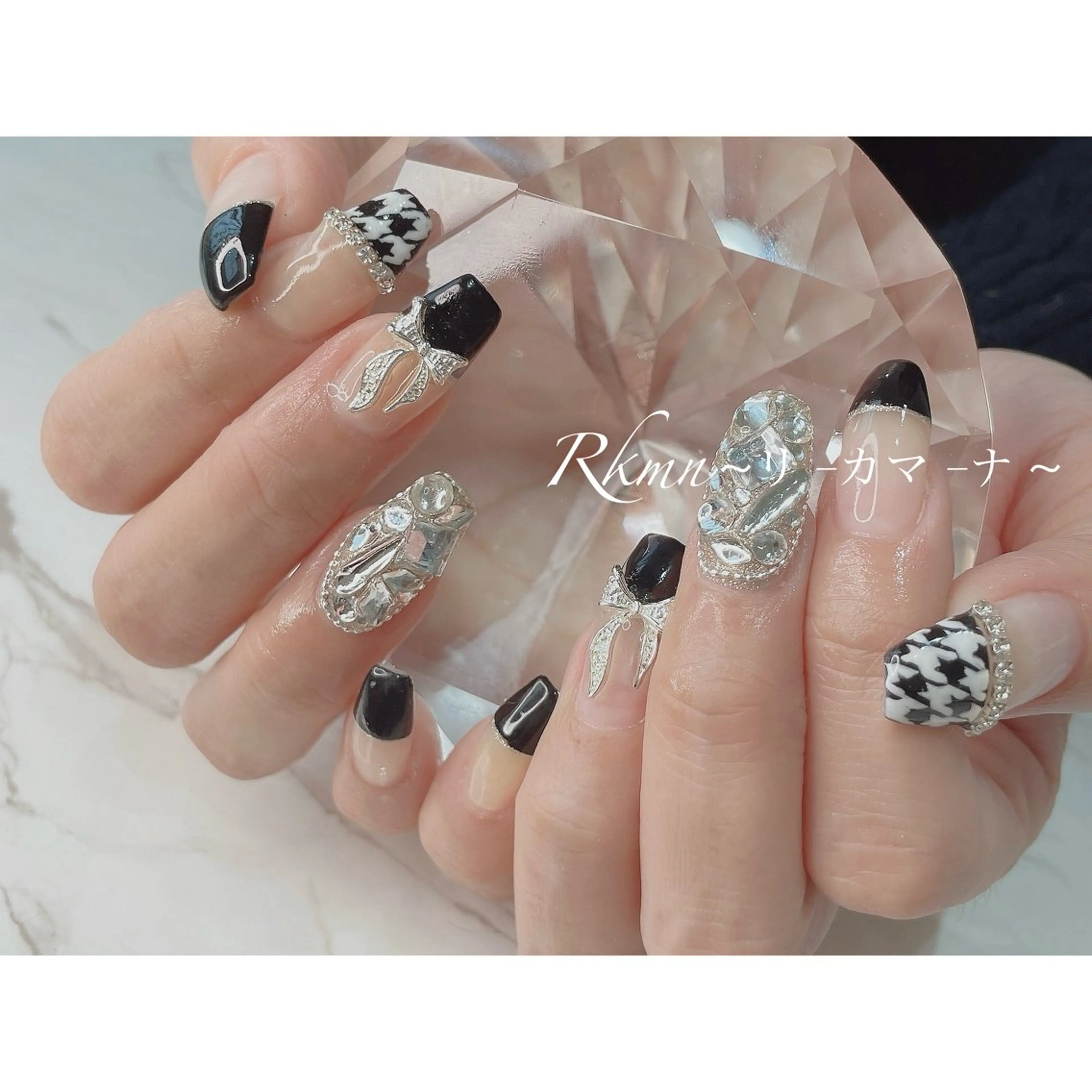 ネイル アートネイル フレンチネイル 持ち込み リボン 春ネイル ハンドネイル フットネイル ハンドケア Rkmn ~リ-カマ-ナ~のネイルデザイン