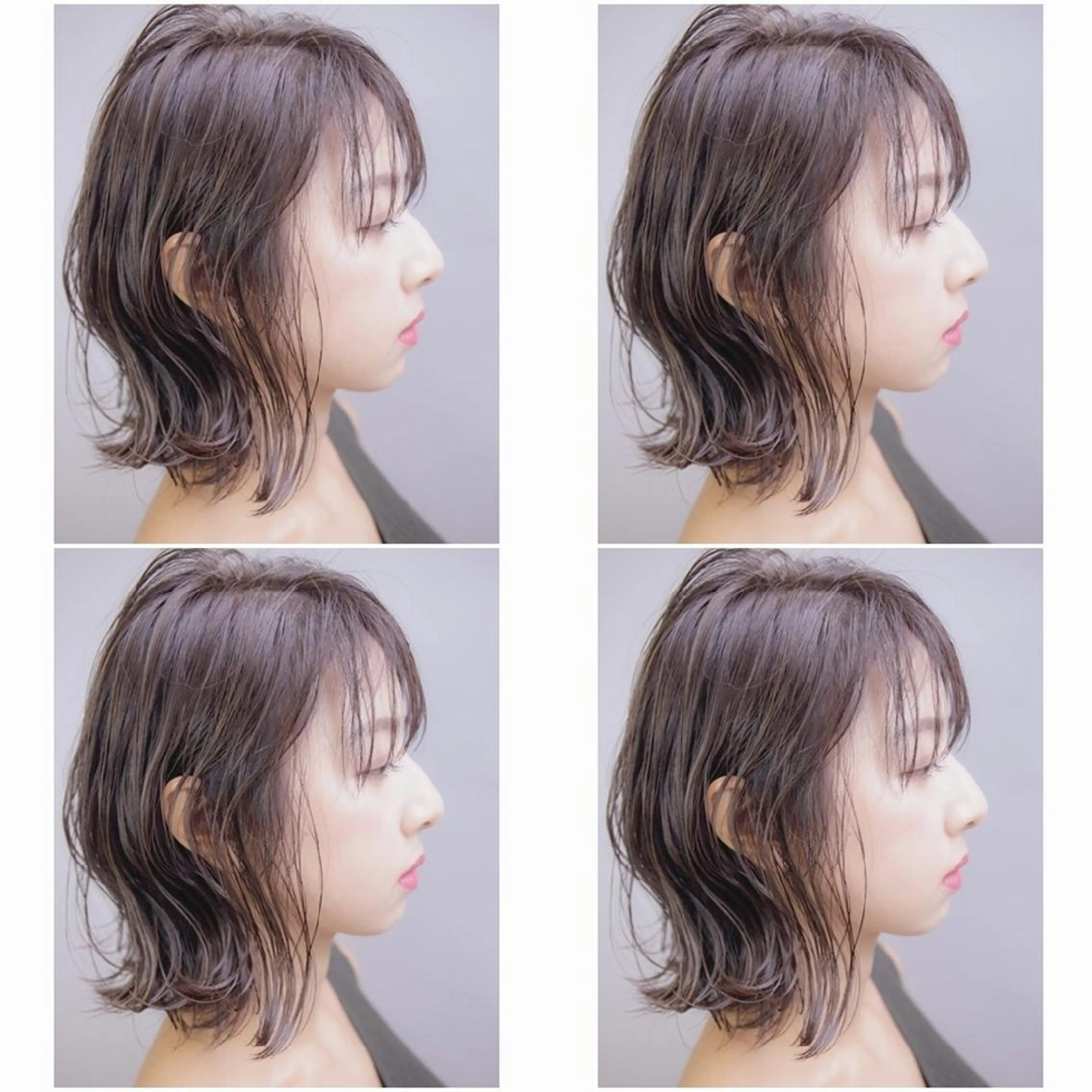 ショート カラー アッシュ ボブ 外ハネヘア タナカ *歴10年以上*のヘアスタイル