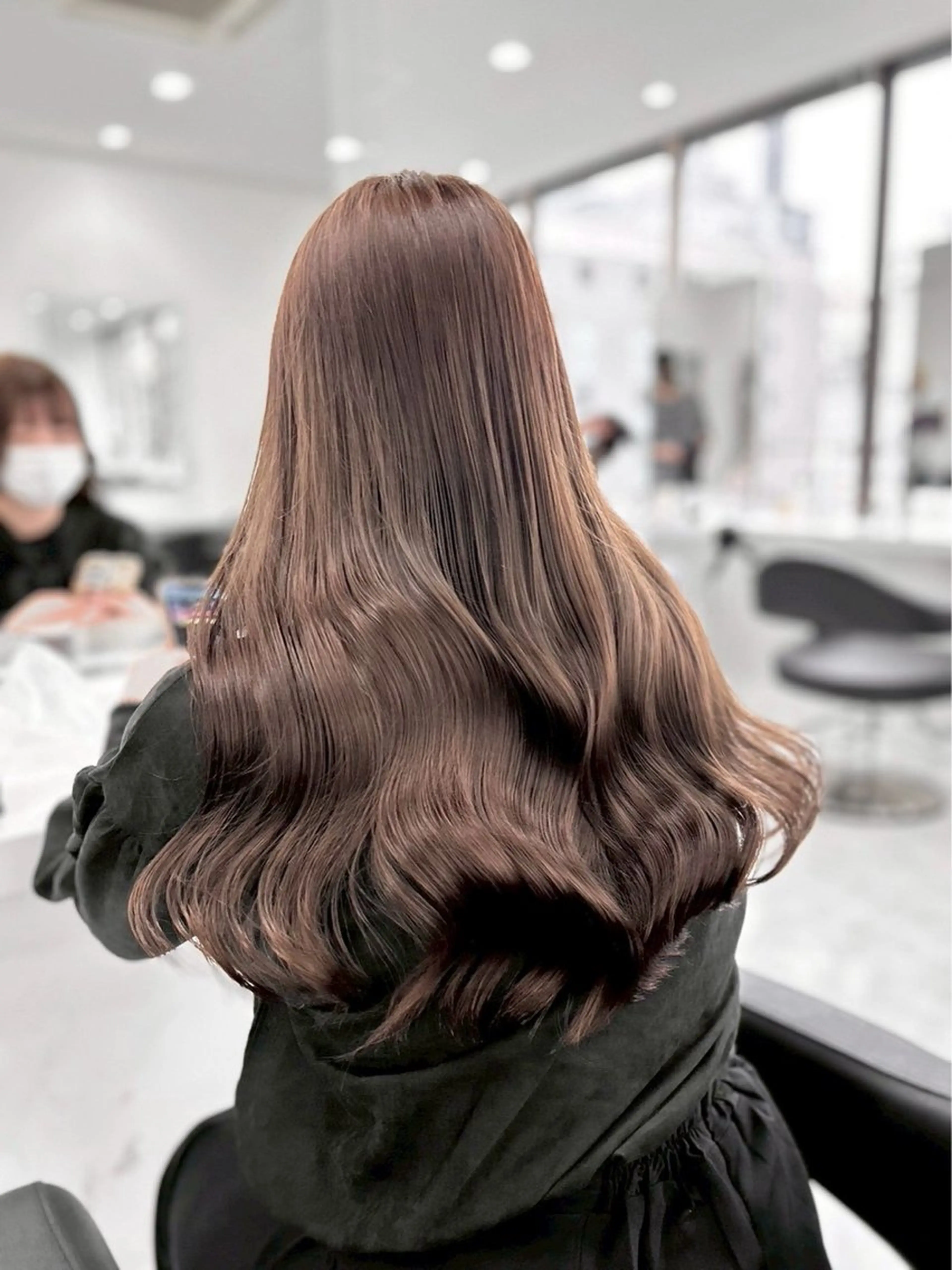 ロング カラー ヘアカラー トリートメント ベージュ×レイヤー 🤎横浜/miu🤎のヘアスタイル