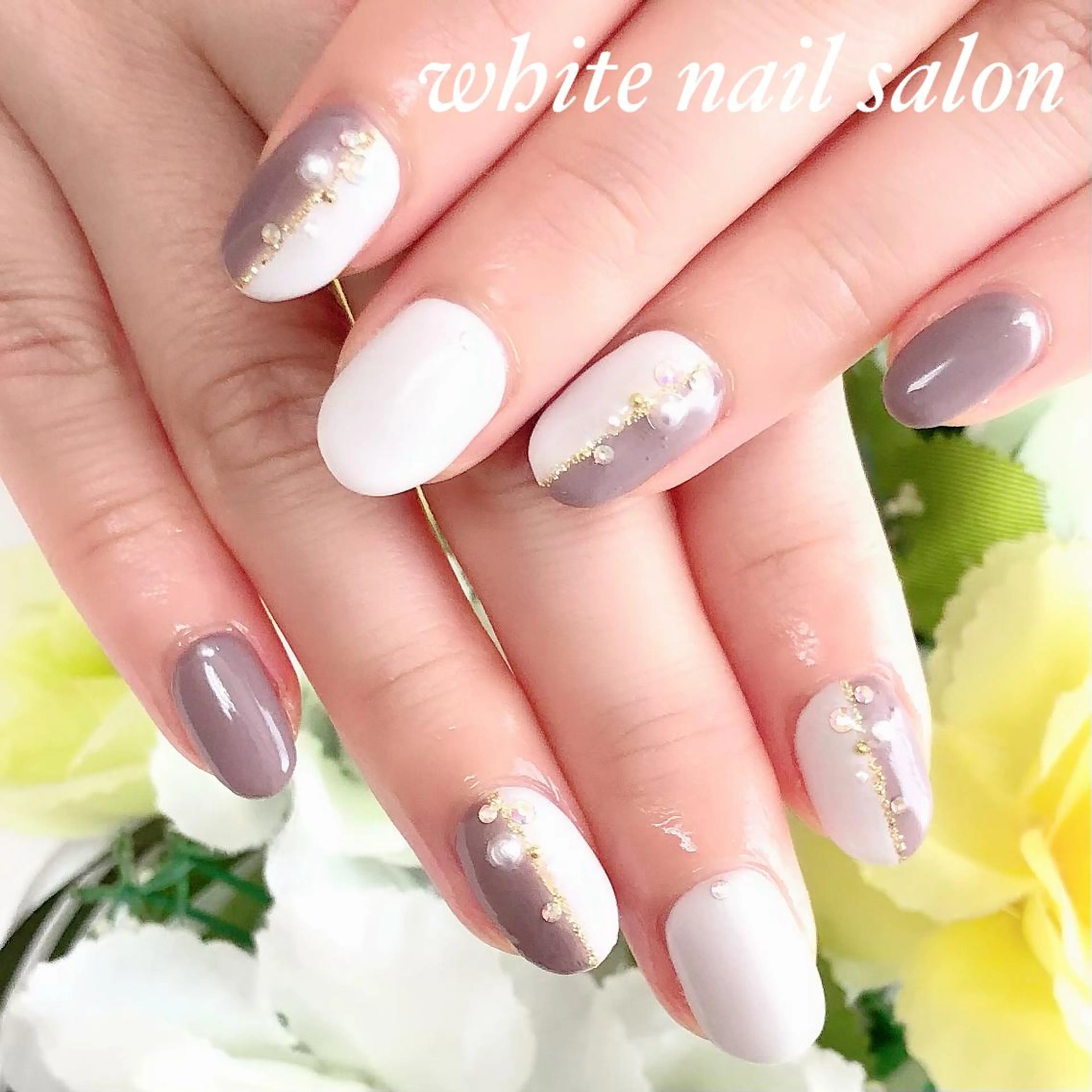 ネイル アートネイル フレンチネイル ジェルネイル ハードジェル 持ち込み ハンドネイル white nail salonのネイルデザイン