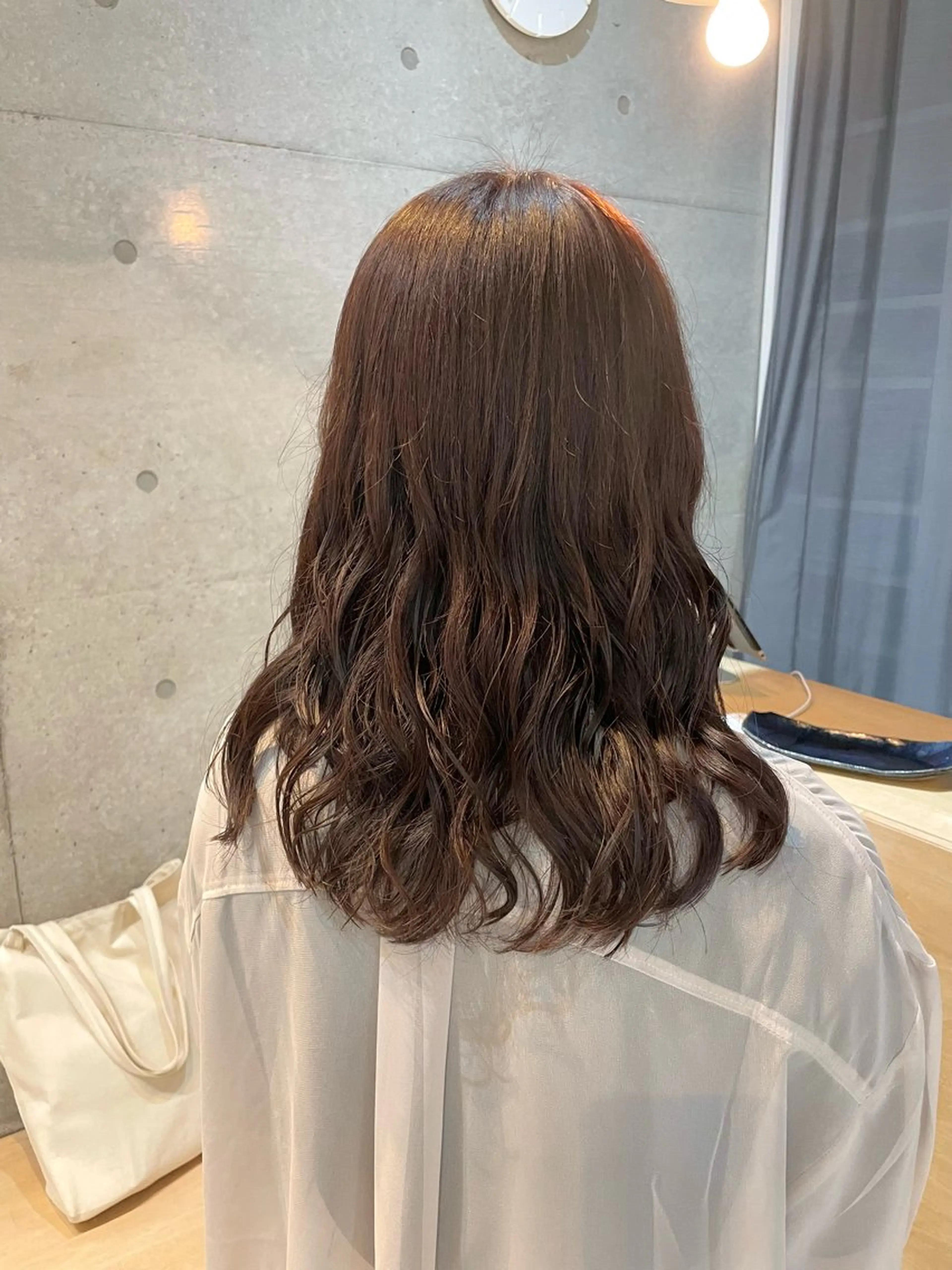 セミロング カラー パーマ セミロングパーマ デジタルパーマ カット ヘアカラー パーマ トリートメント 【表参道】Ruri デジタルパーマのヘアスタイル