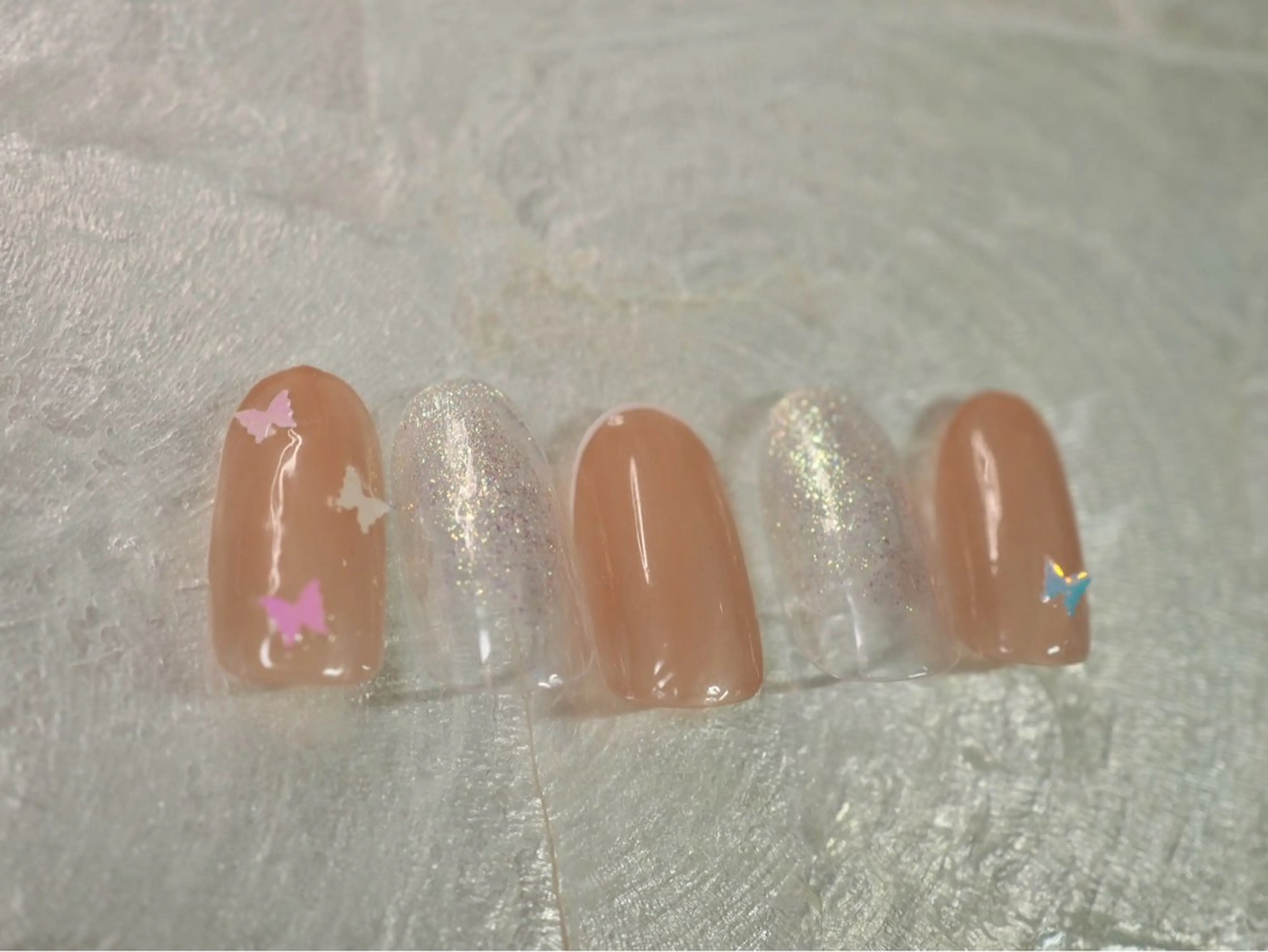 ネイル オーロラネイル 桜ネイル フラワーネイル フットネイル フレンチネイル ハンドネイル kiki nail たまプラーザのネイルデザイン