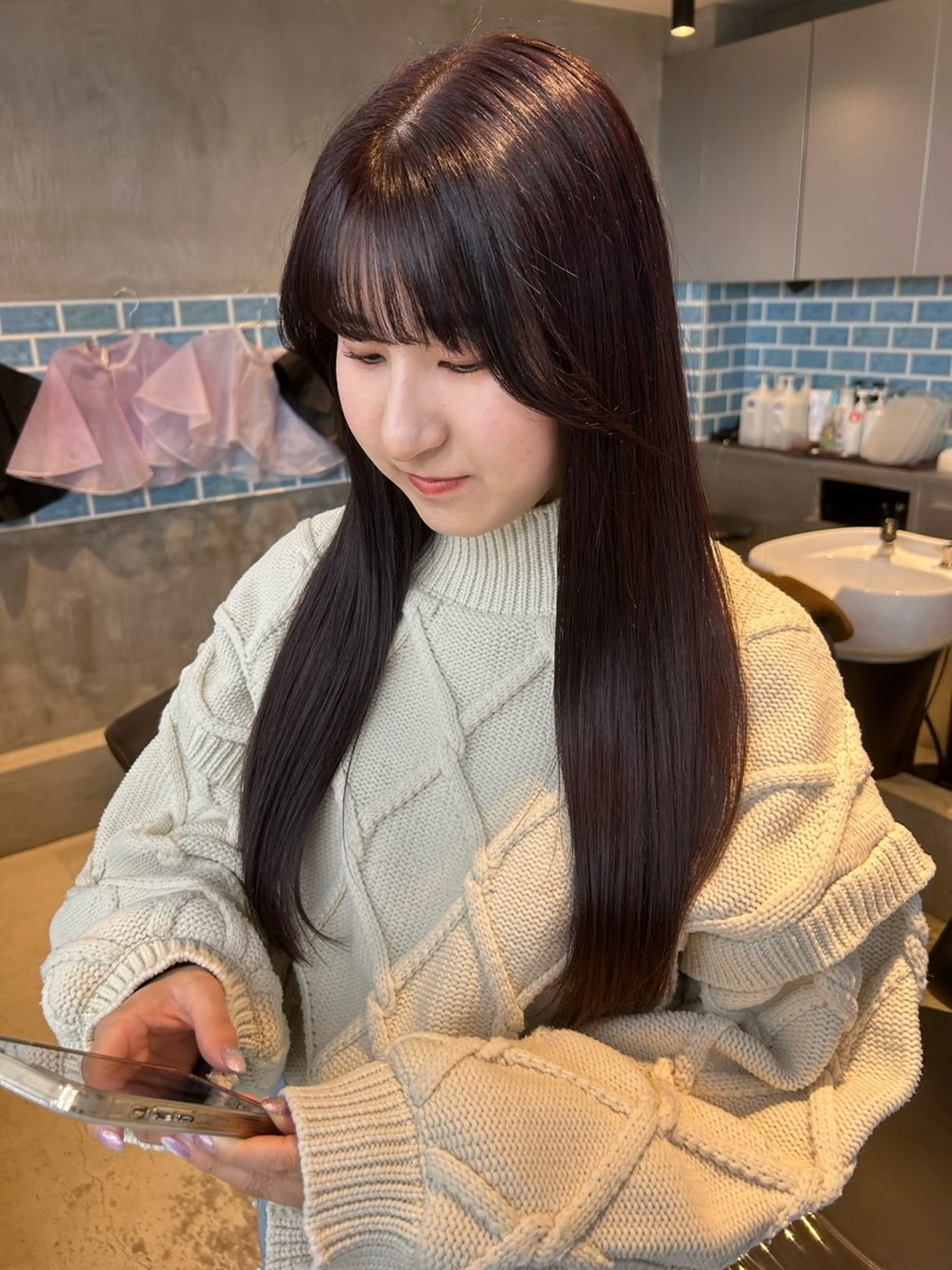 ミディアム カラー 艶感カラー💫 りょお🫧のヘアスタイル