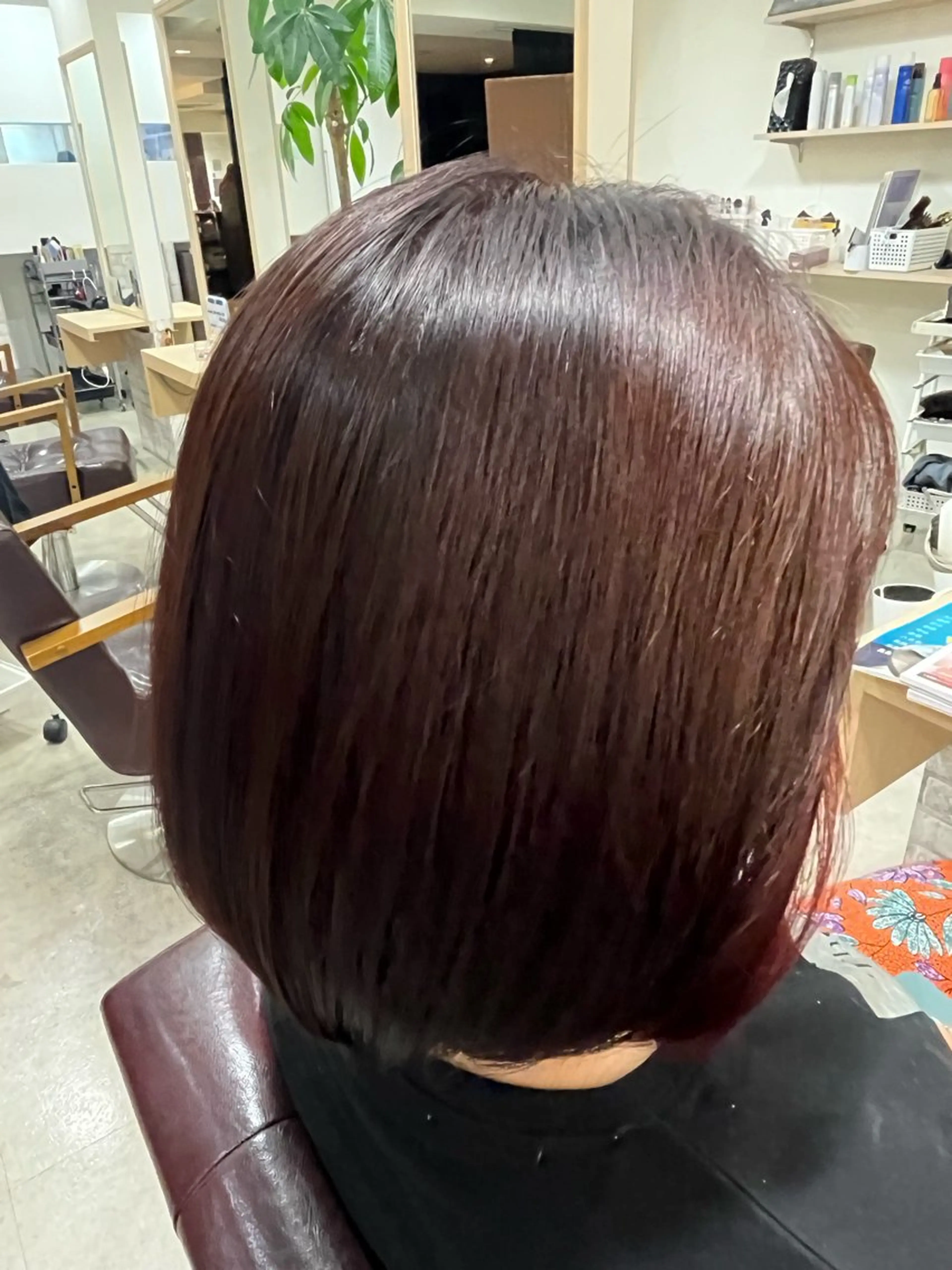 ミディアム カラー カット ヘアカラー トリートメント ヘッドスパ nicahair maiのヘアスタイル