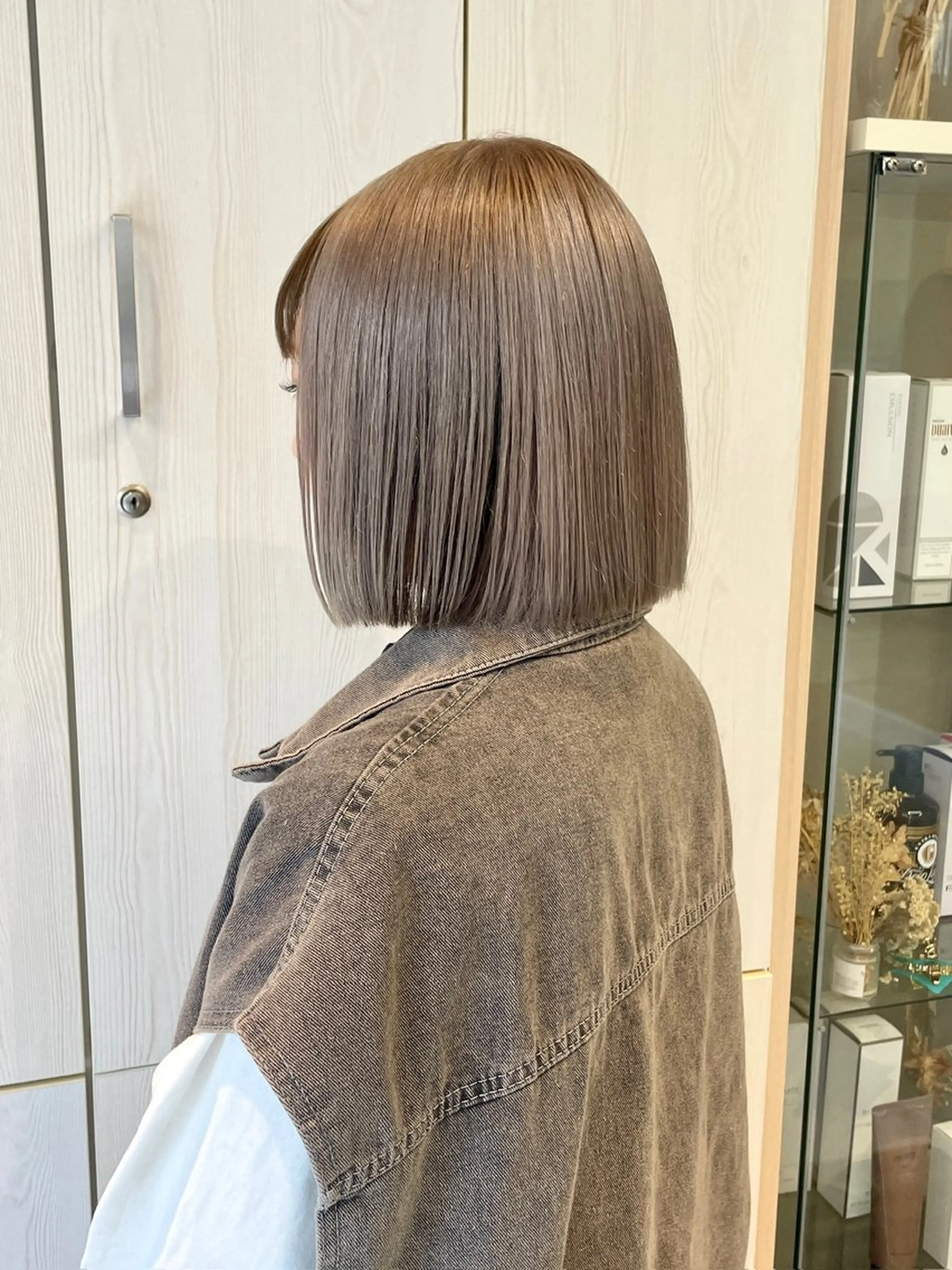 ミディアム カラー ベージュカラー 韓国風ヘア タッセルカット カット ヘアカラー ヘアセット 💎韓国風レイヤー /ボブ💎Namiのヘアスタイル