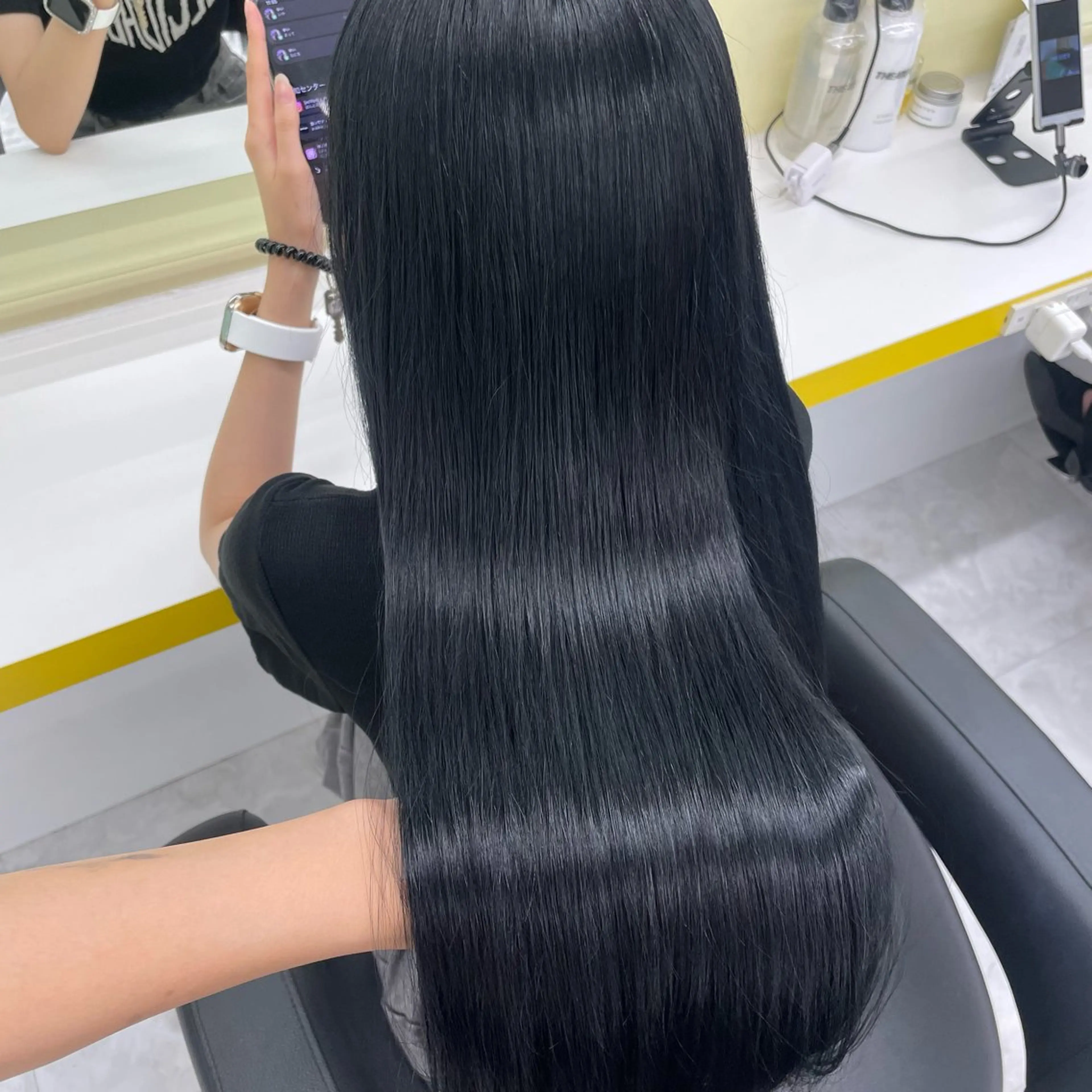 ロング カラー ヘアカラー トリートメント ヘッドスパ ヘアセット 🦋色落ち綺麗カラー メンズYUZU🦋‪のヘアスタイル