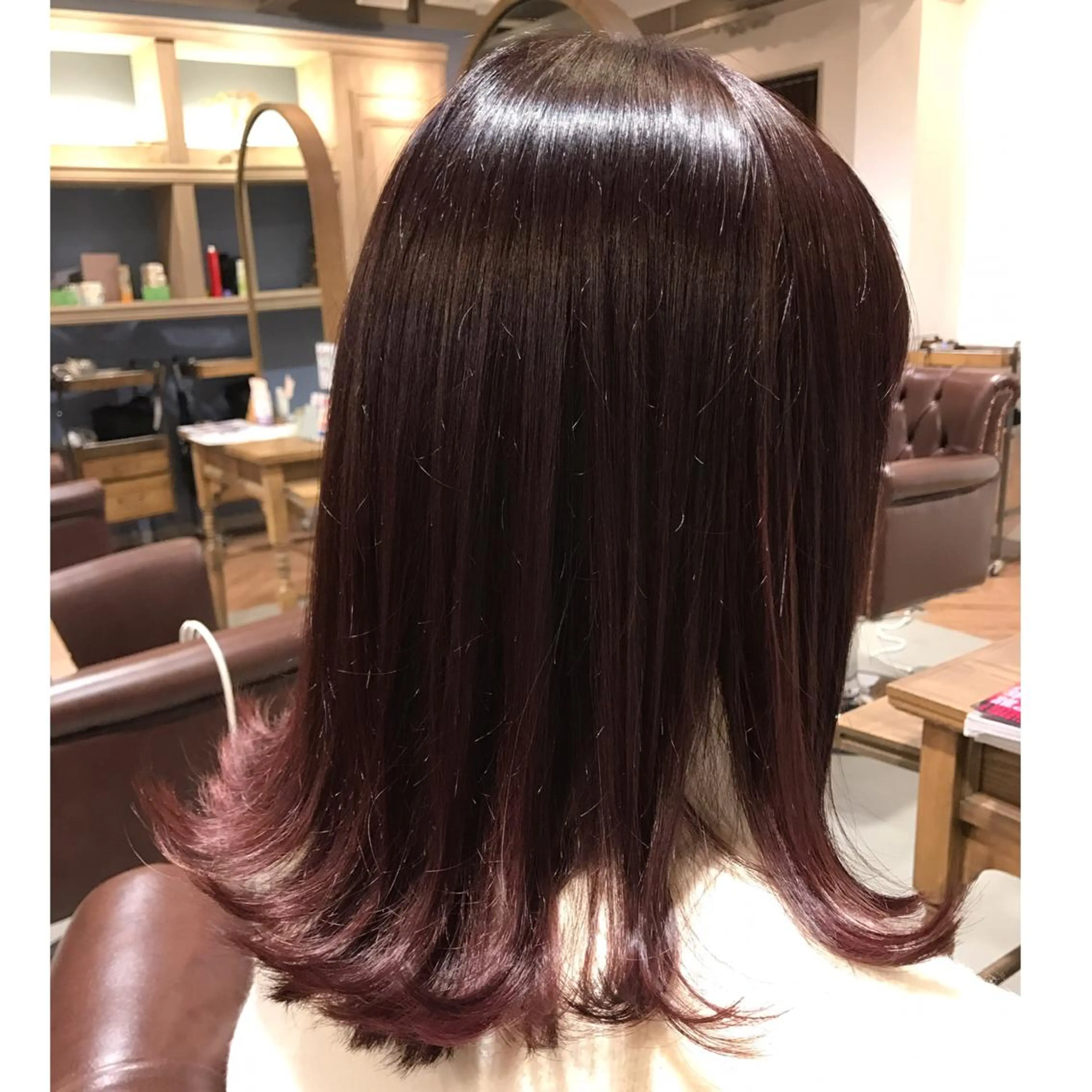 ミディアム カラー パーマ ヘアアレンジ 韓国♡ハイライト ♡YURIのヘアスタイル