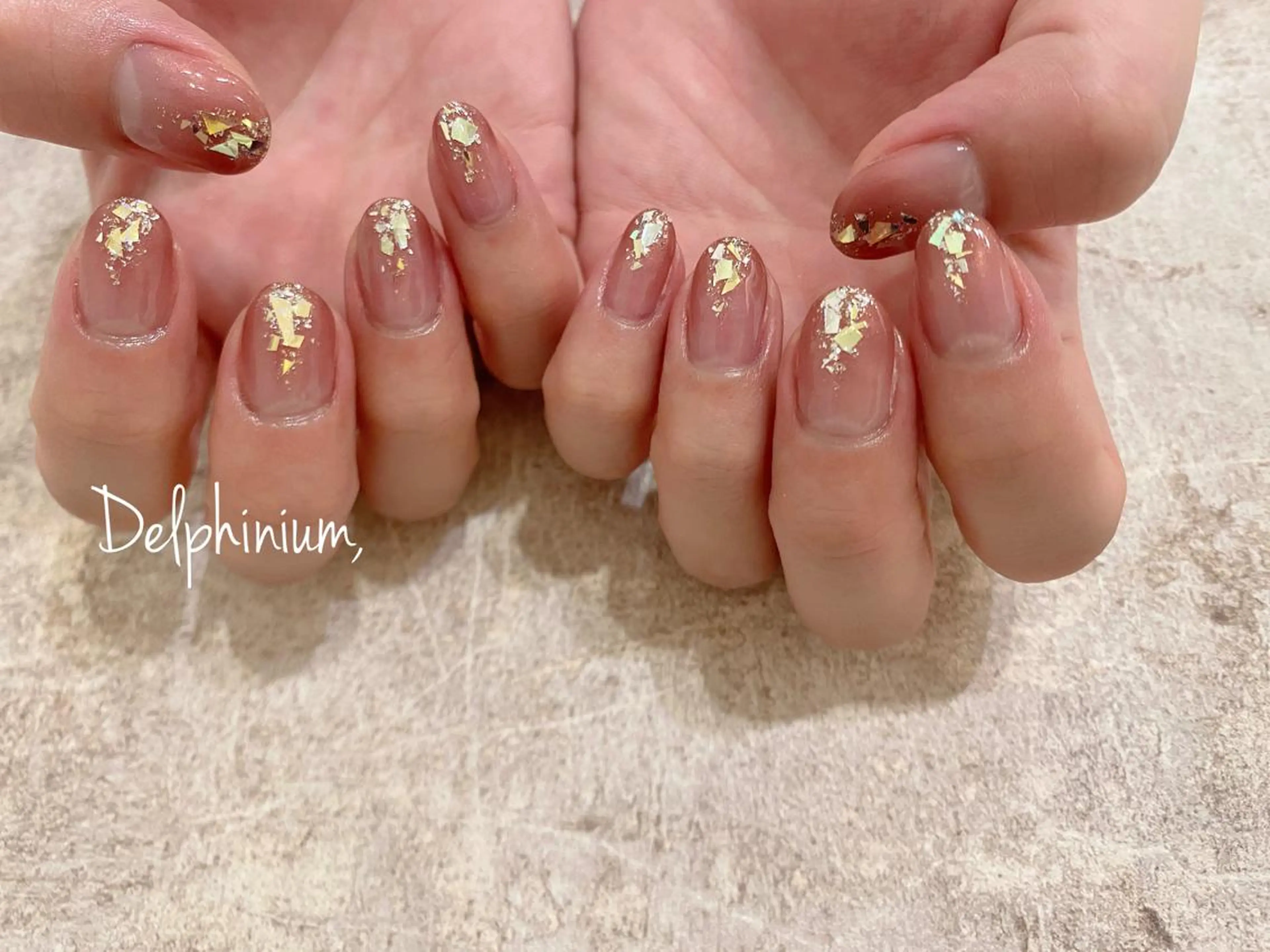 ネイル キラキラネイル おそろいネイル 岡本 友恵のネイルデザイン