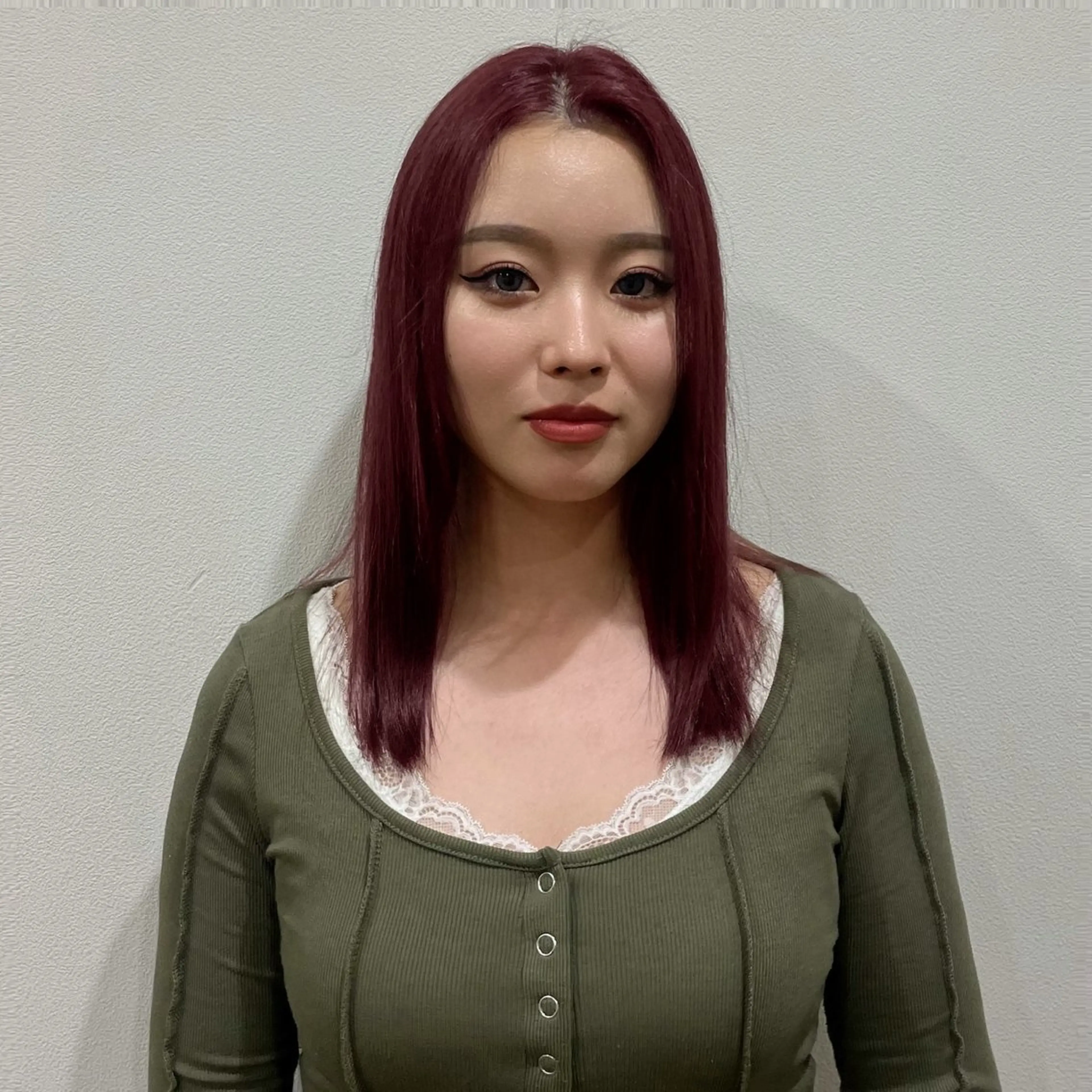 ミディアム カラー レッドカラー 海外ボブ/ブリーチ 💟/MIU☆のヘアスタイル