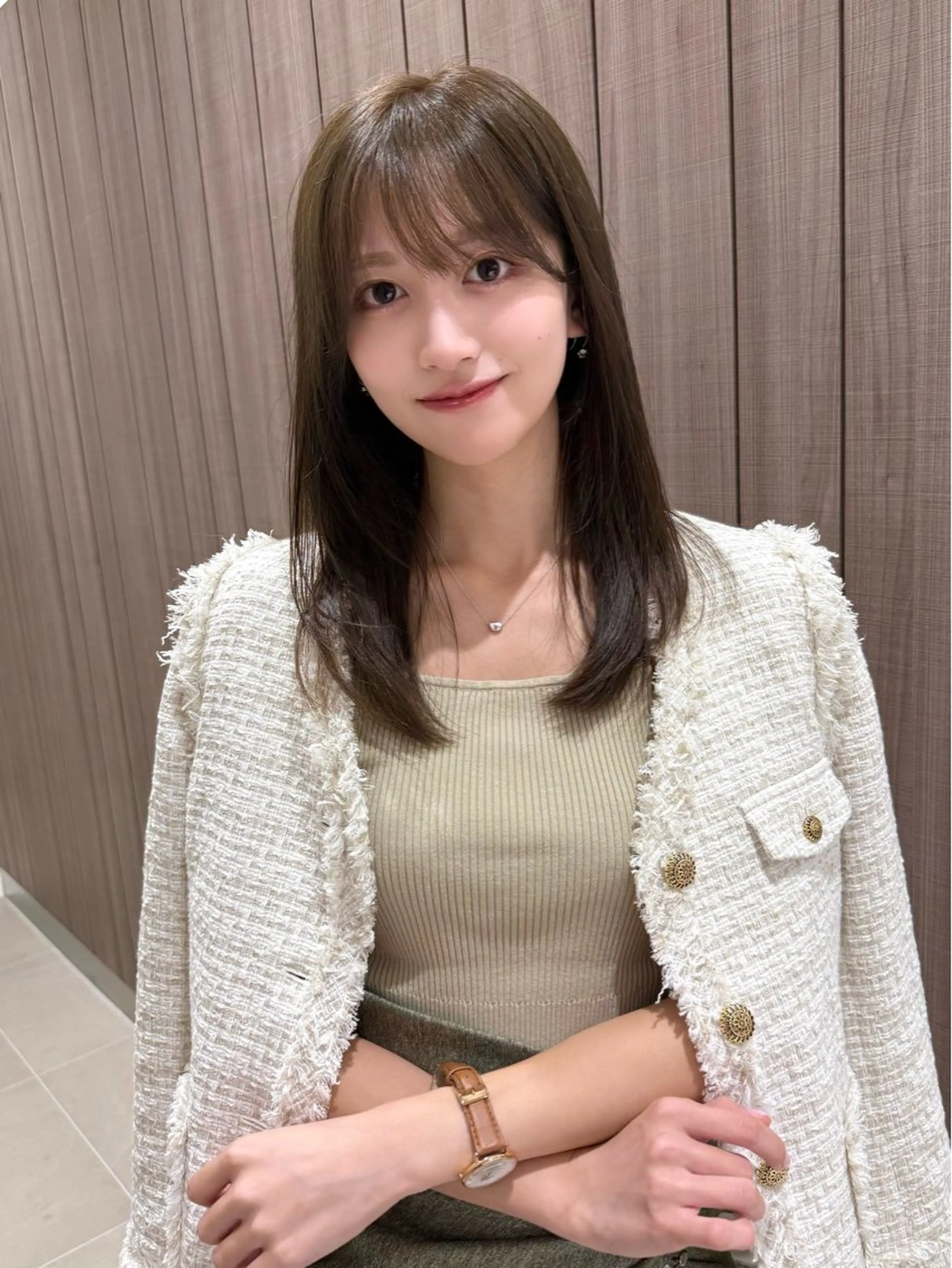 セミロング カラー カット ヘアカラー トリートメント 韓国ヘア🤍顔周り/ 髪質改善✨/林遼一郎のヘアスタイル