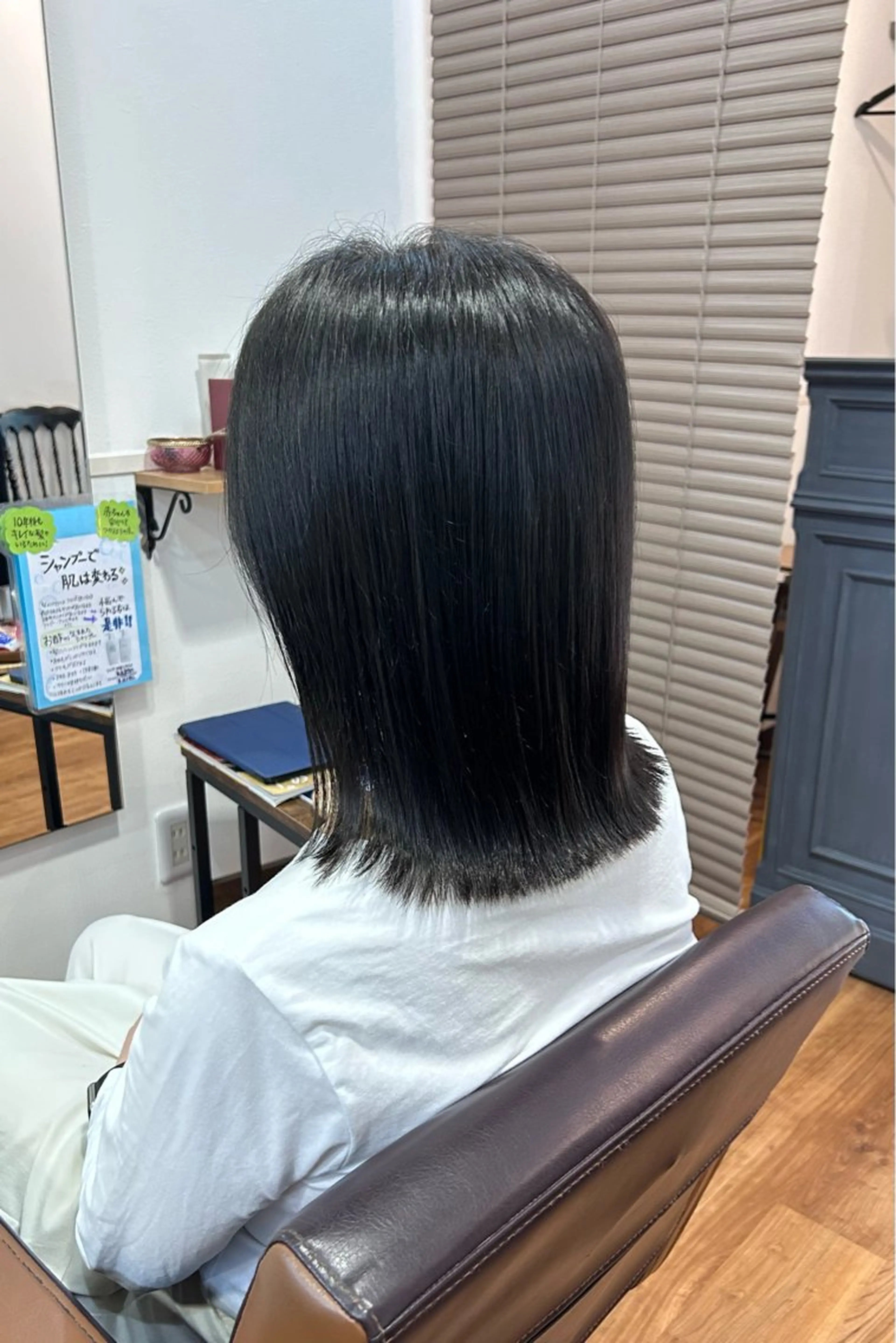 ミディアム カラー ヘアアレンジ アッシュ 透明感カラー ミント 原田 歩実のヘアスタイル