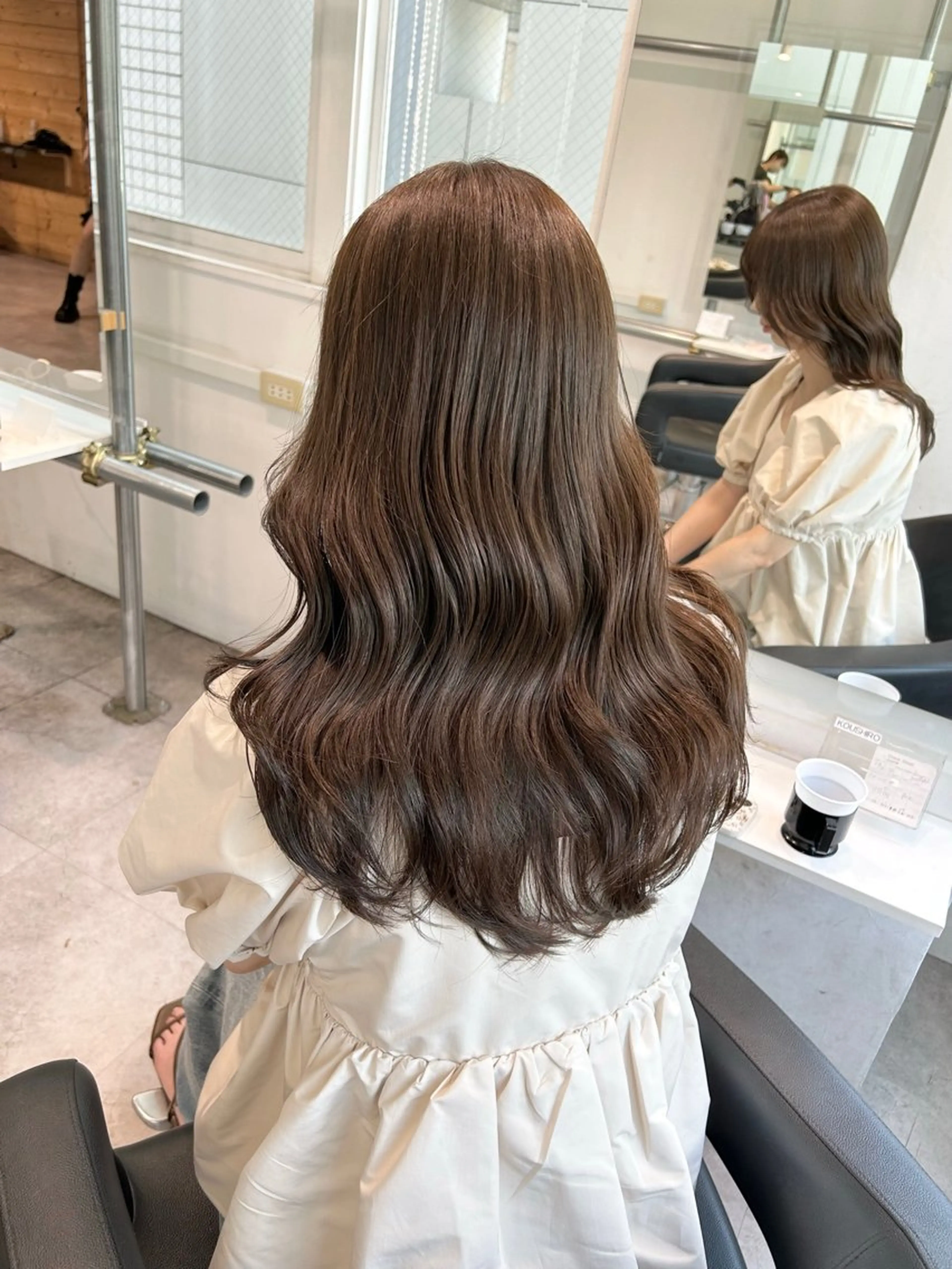 ロング カラー ヘアアレンジ トレンドモテカラー 🩷色落ちまで可愛くのヘアスタイル