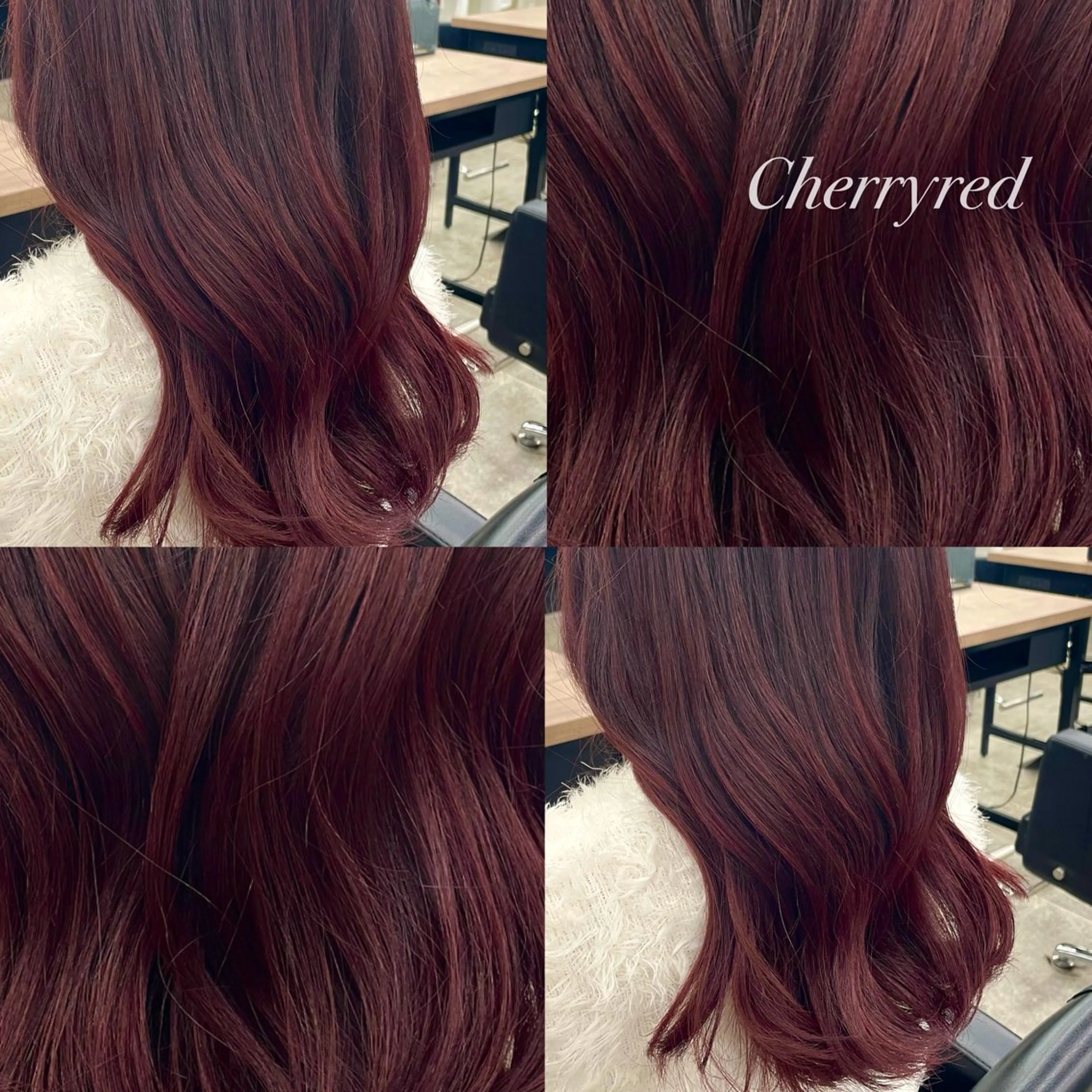 ロング カラー ヘアアレンジ ブリーチ ボルドーカラー ブラウンカラー カシス ダブルカラー ヘアカラー トリートメント 🎈ブリーチなし暖色 カラー/レッド/ゆいのヘアスタイル