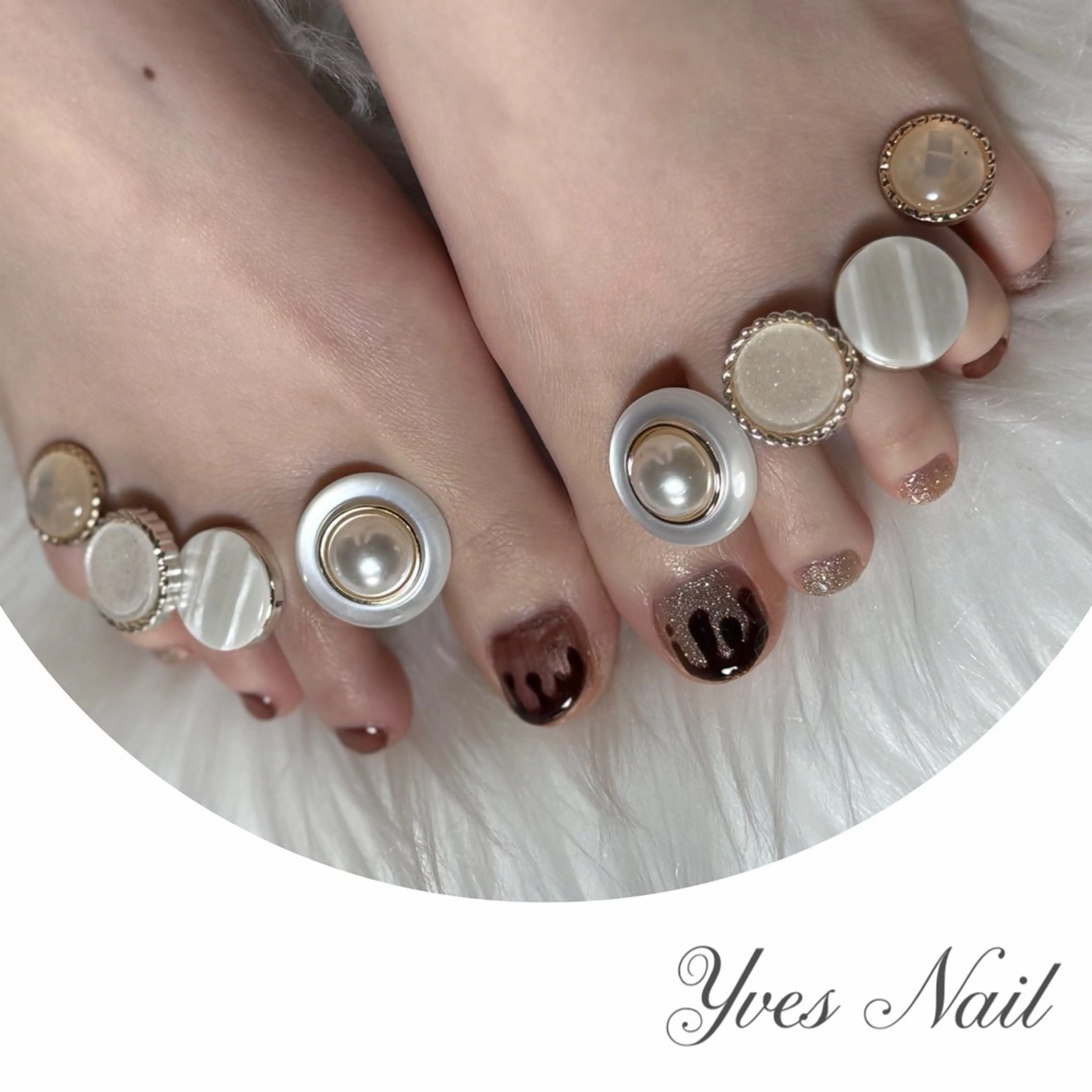 ネイル ラメ(グリッター) マグネットネイル フットネイル kanno yのネイルデザイン