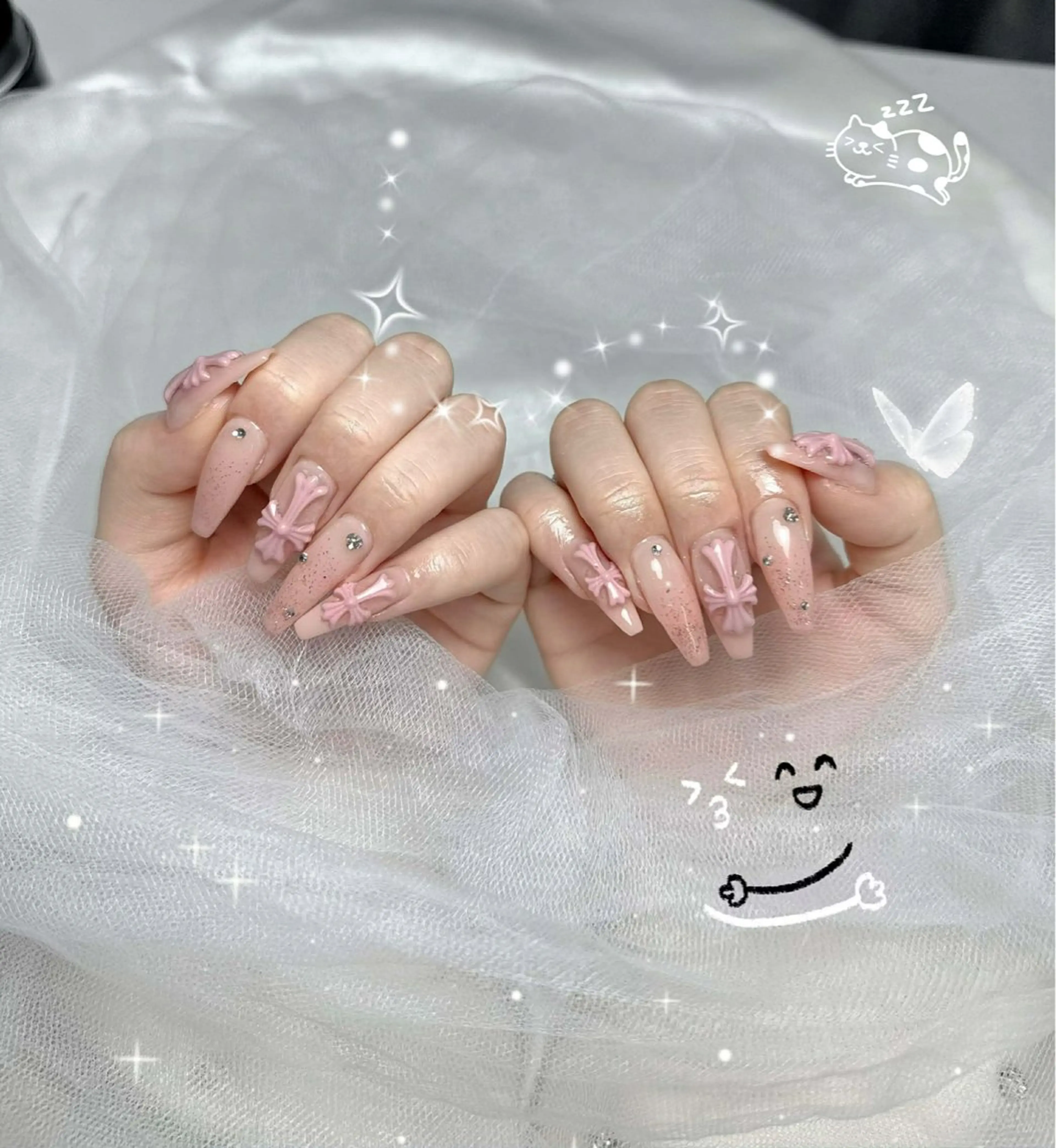 ネイル フラワーネイル 韓国ネイル 持ち込み 春ネイル ワンホンネイル Huyn Nail Studio所属・Huyn Nail Studioのネイルデザイン