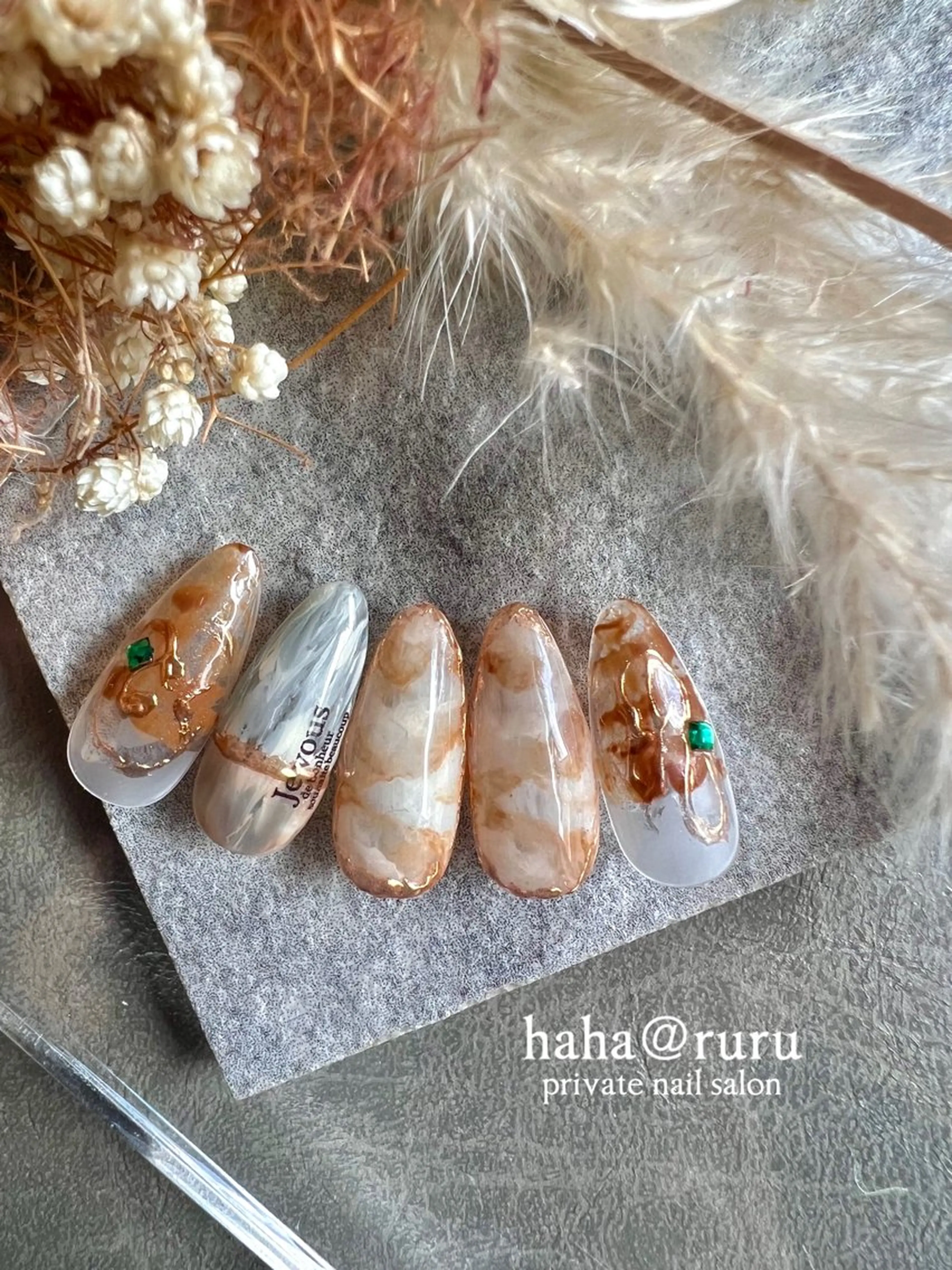 ネイル 大理石ネイル(マーブル) haha@ ruruのネイルデザイン