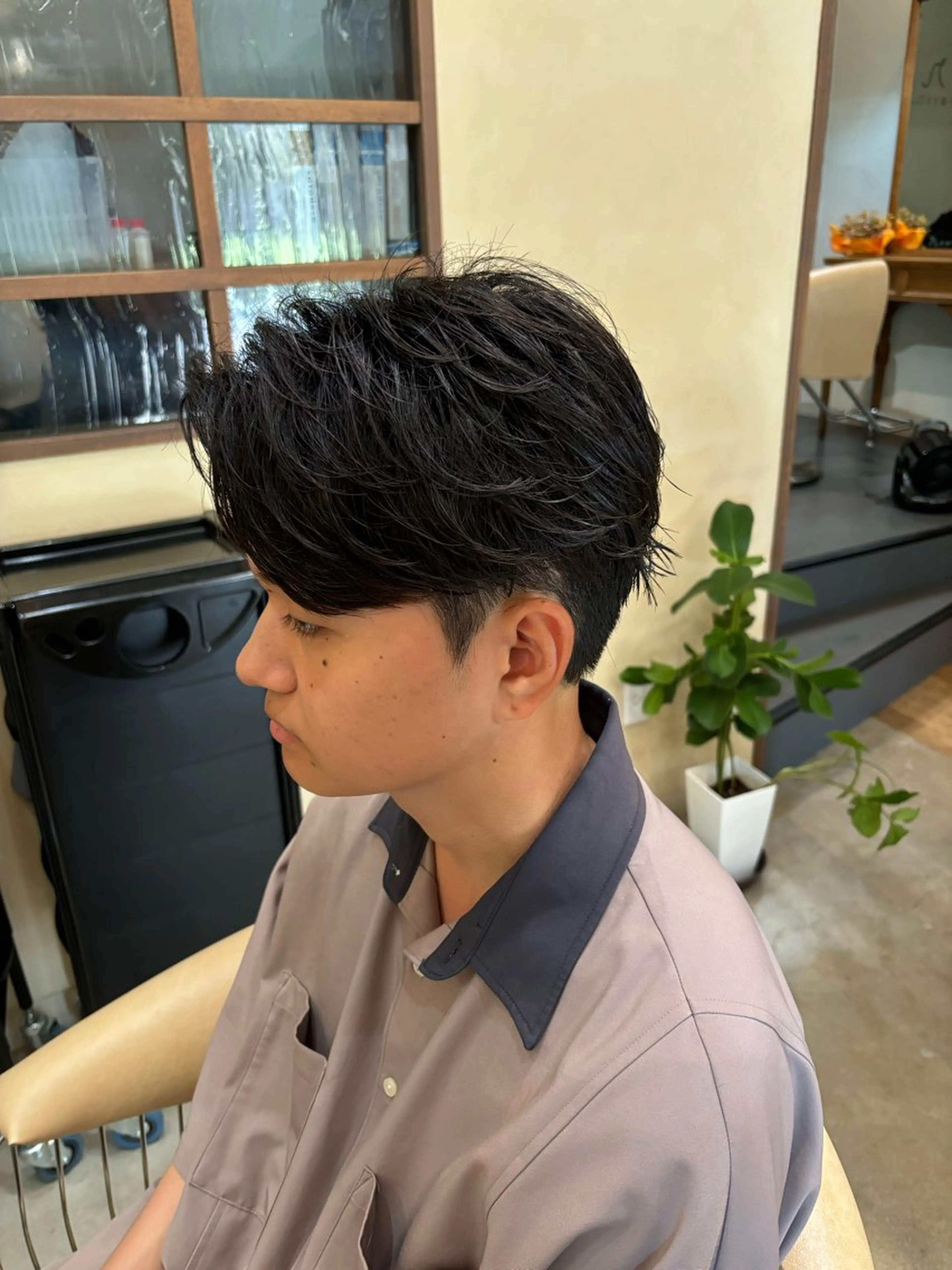 ショート メンズ カット パーマ 鹿児島 TSUBASAのヘアスタイル