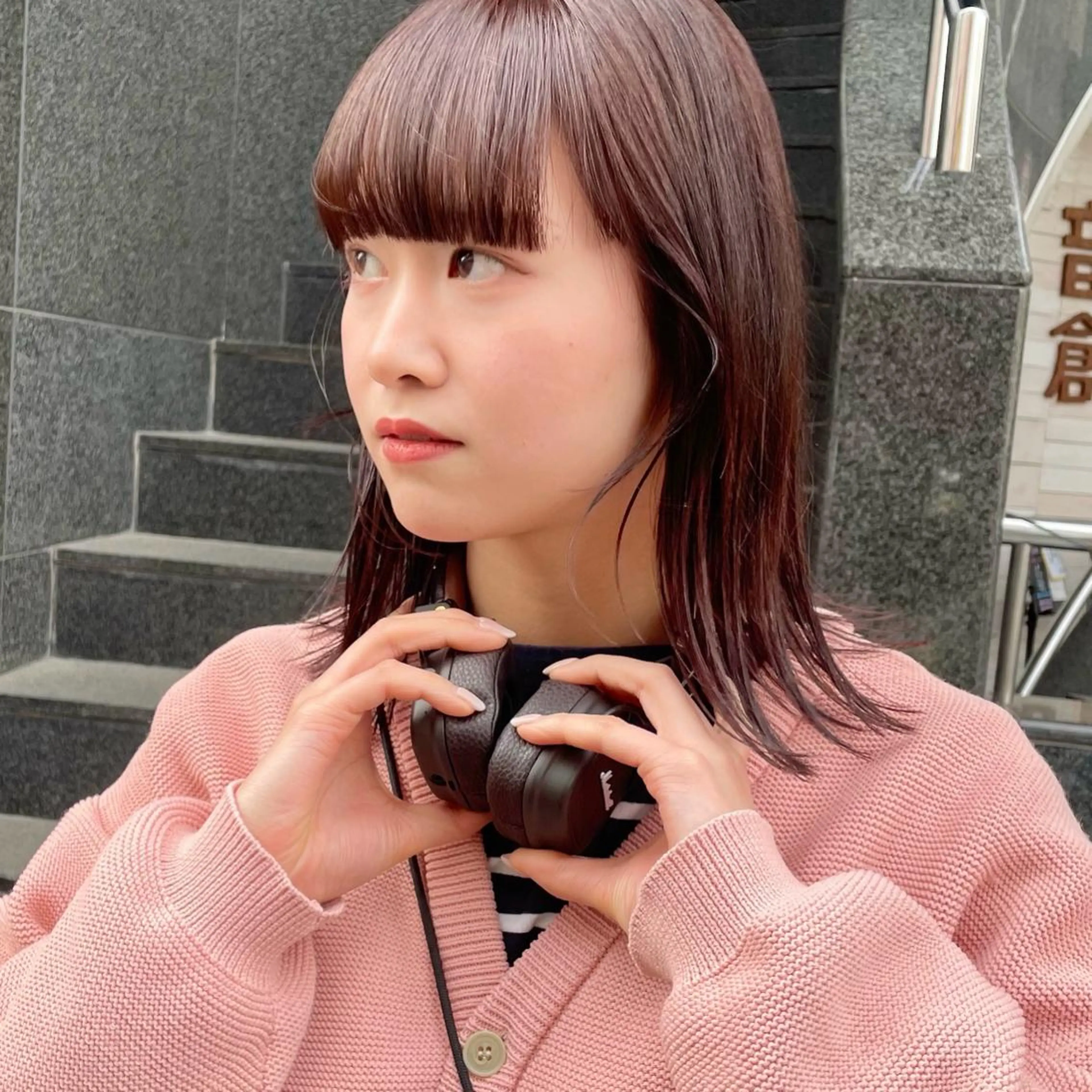 ミディアム カラー ブラウンカラー レッドカラー レッドブラウン カット 縮毛矯正 トリートメント 🍊暖色×顔周り 🍊cocoroのヘアスタイル