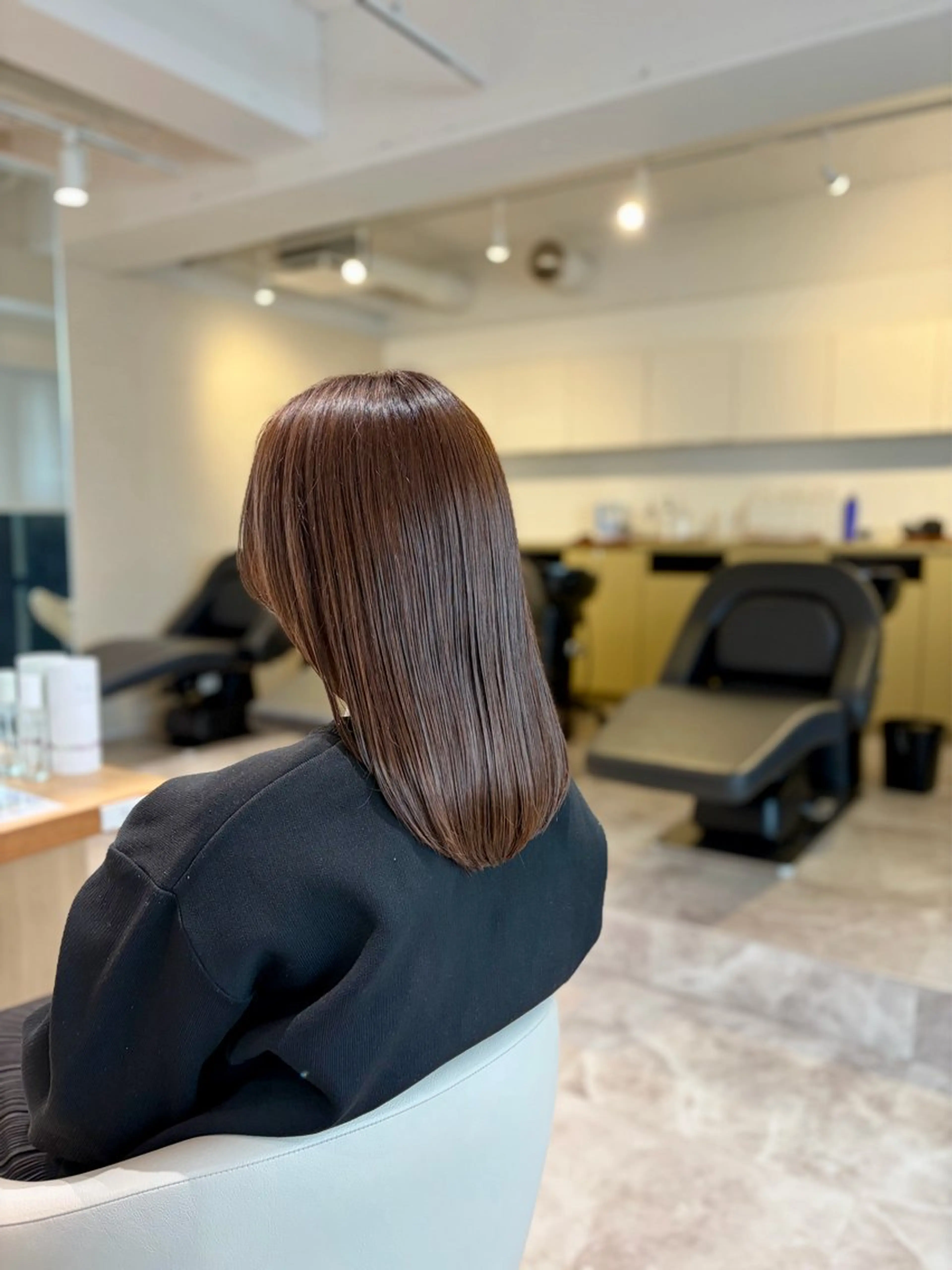 セミロング カラー 髪質改善/髪質改善 メテオカラー/谷本のヘアスタイル