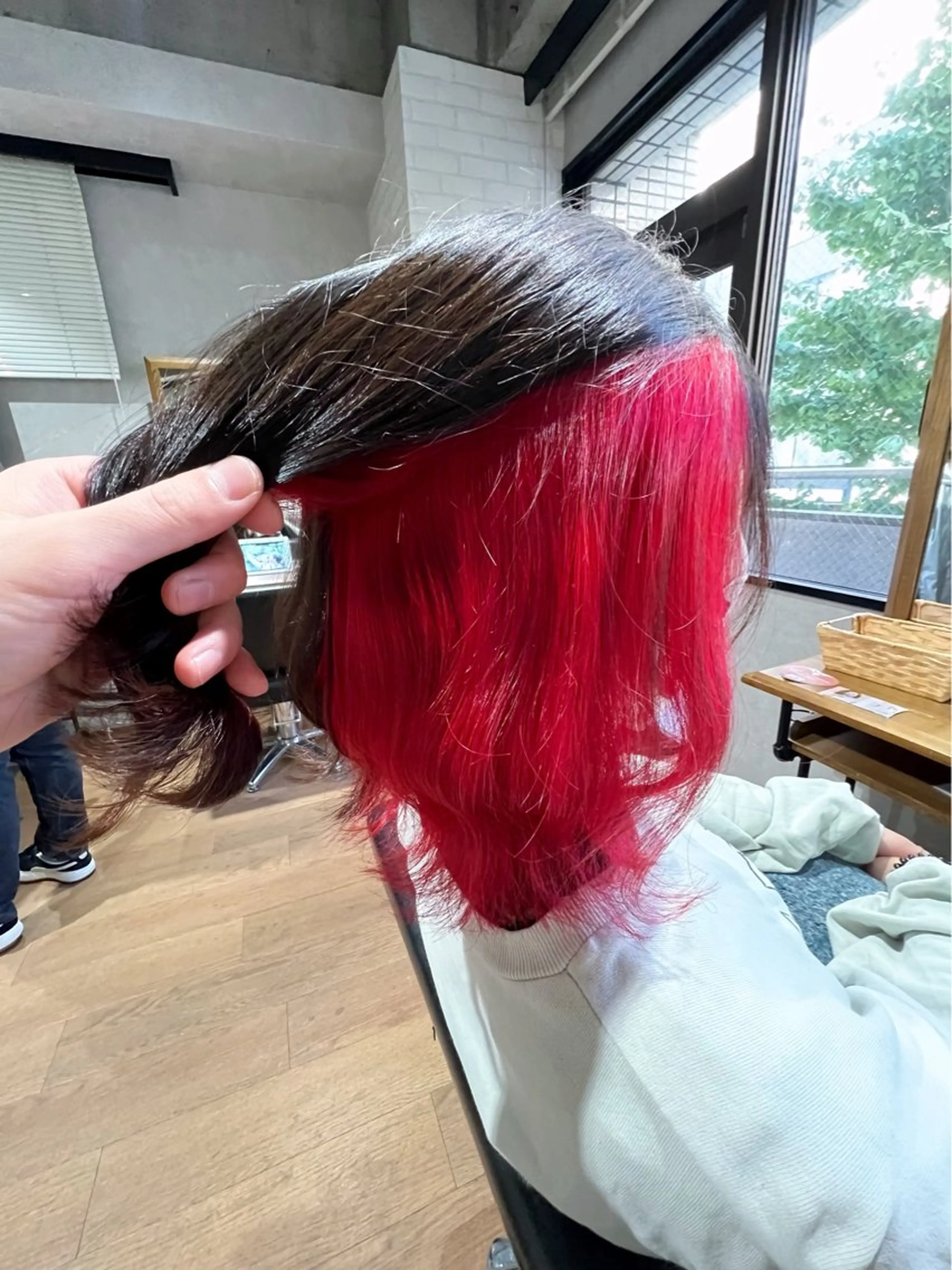 ミディアム カラー インナーカラー レッドカラー カット ヘアカラー ✨ハイトーン カラー福岡拓也✨のヘアスタイル
