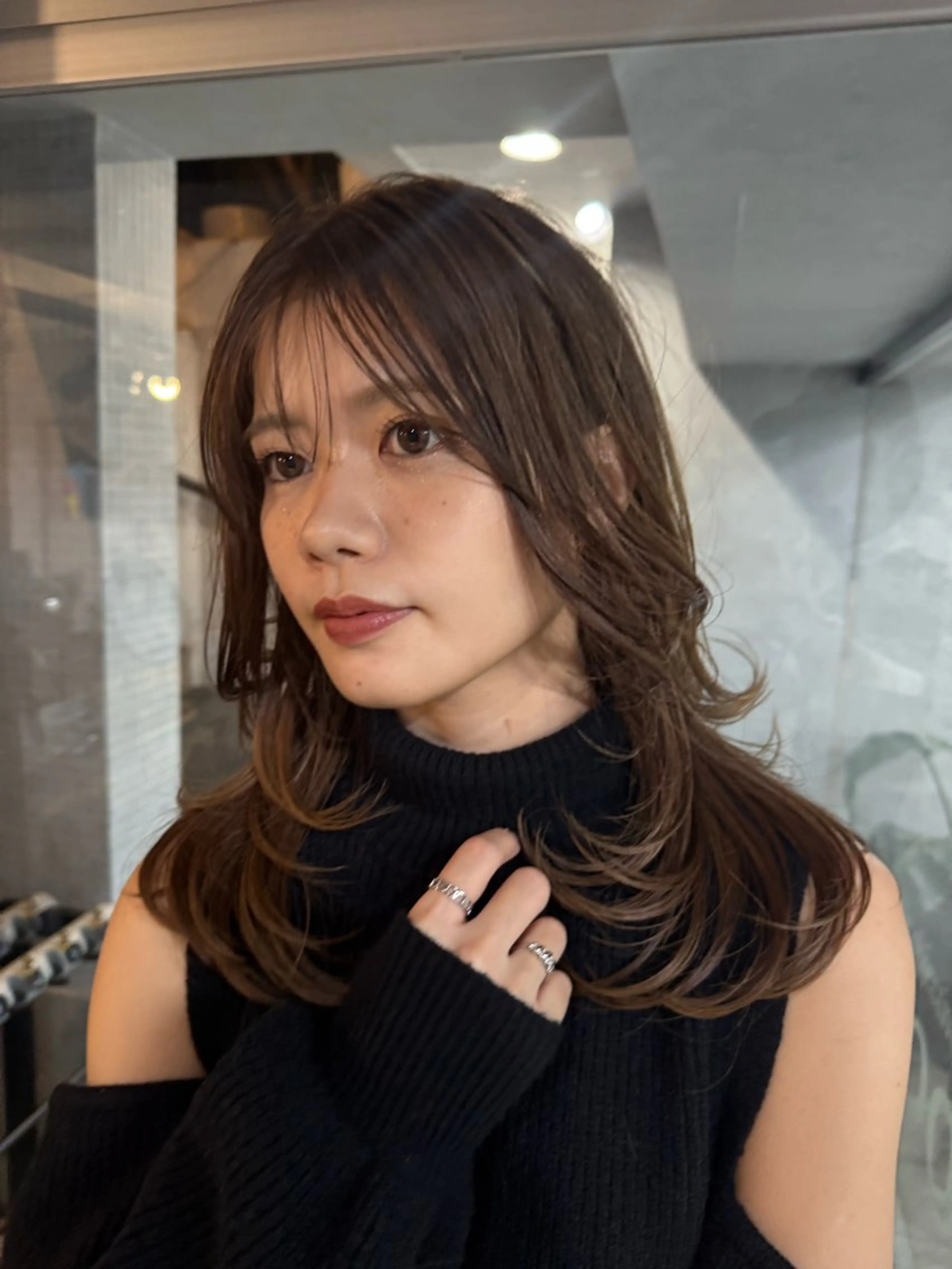 セミロング カラー カット ヘアカラー トリートメント You/透明感カラー レイヤーカット/ボブのヘアスタイル