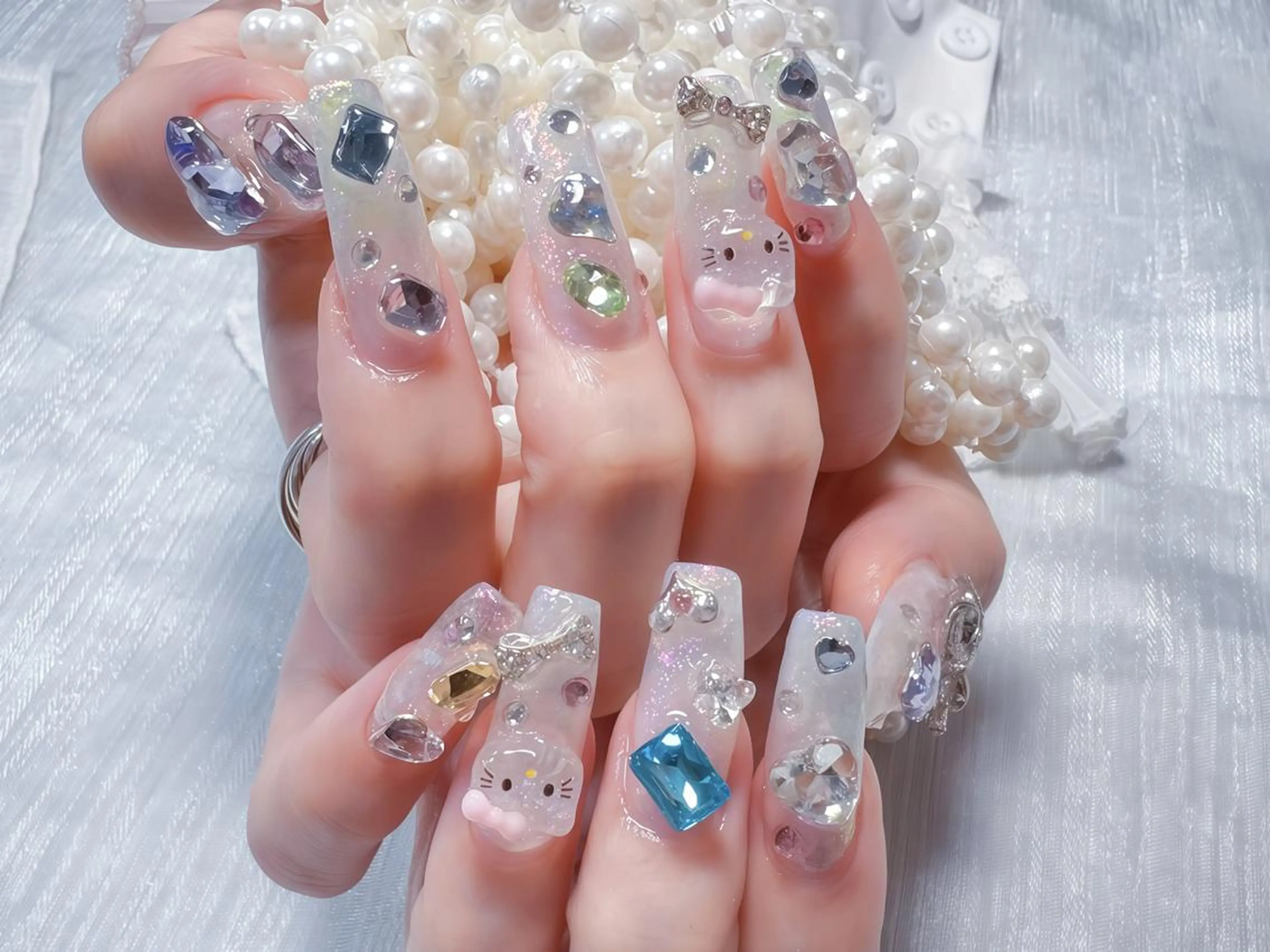 ネイル ハンドネイル 🐳彩羽チップ 長さだし専門🐳のネイルデザイン