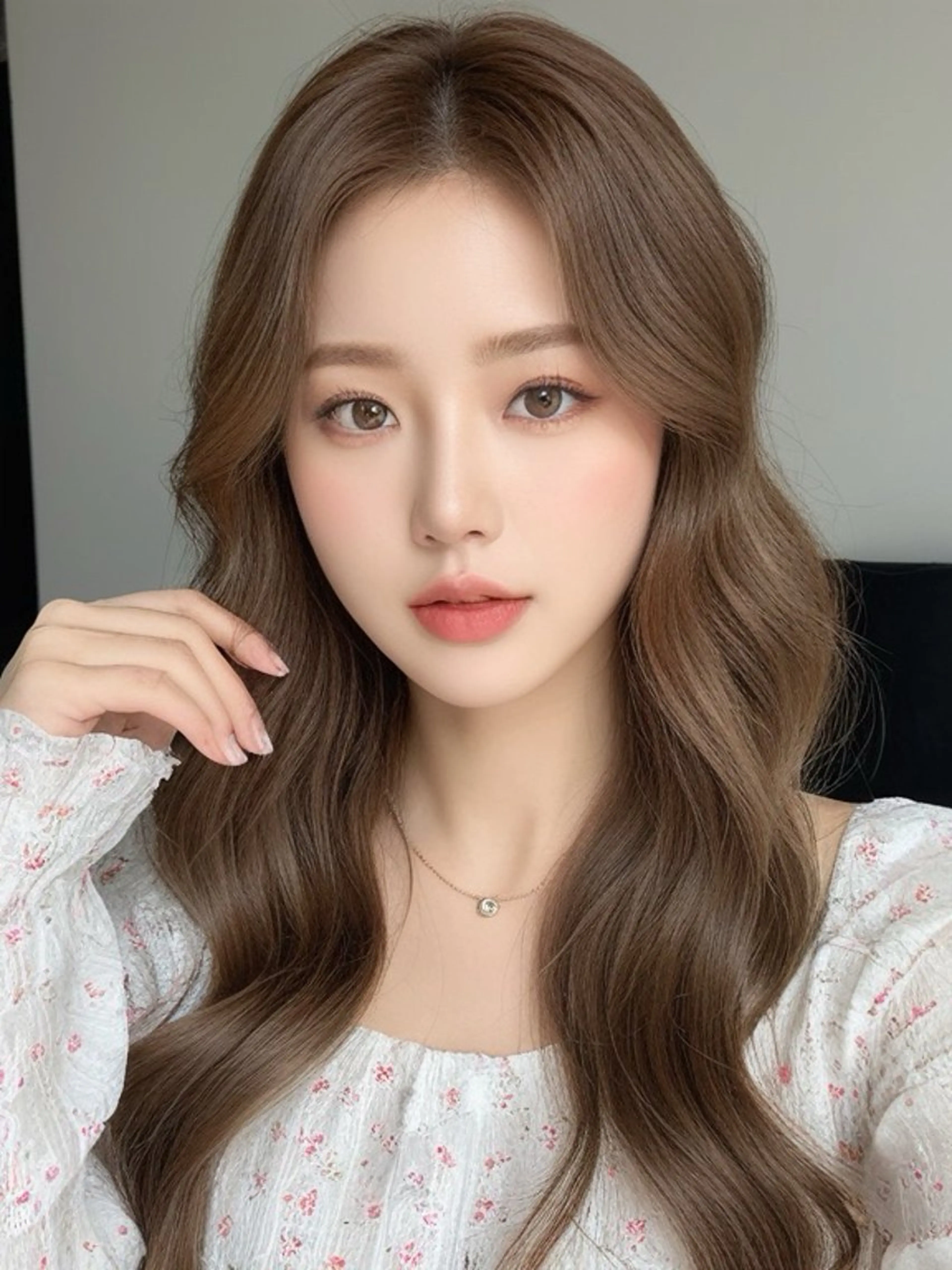 ロング カラー ベージュカラー ブリーチ ヘーゼル ブリーチなしカラー 韓国風ヘア ヘアカラー トリートメント 🌟小顔レイヤー× 赤み消し透明感カラーのヘアスタイル