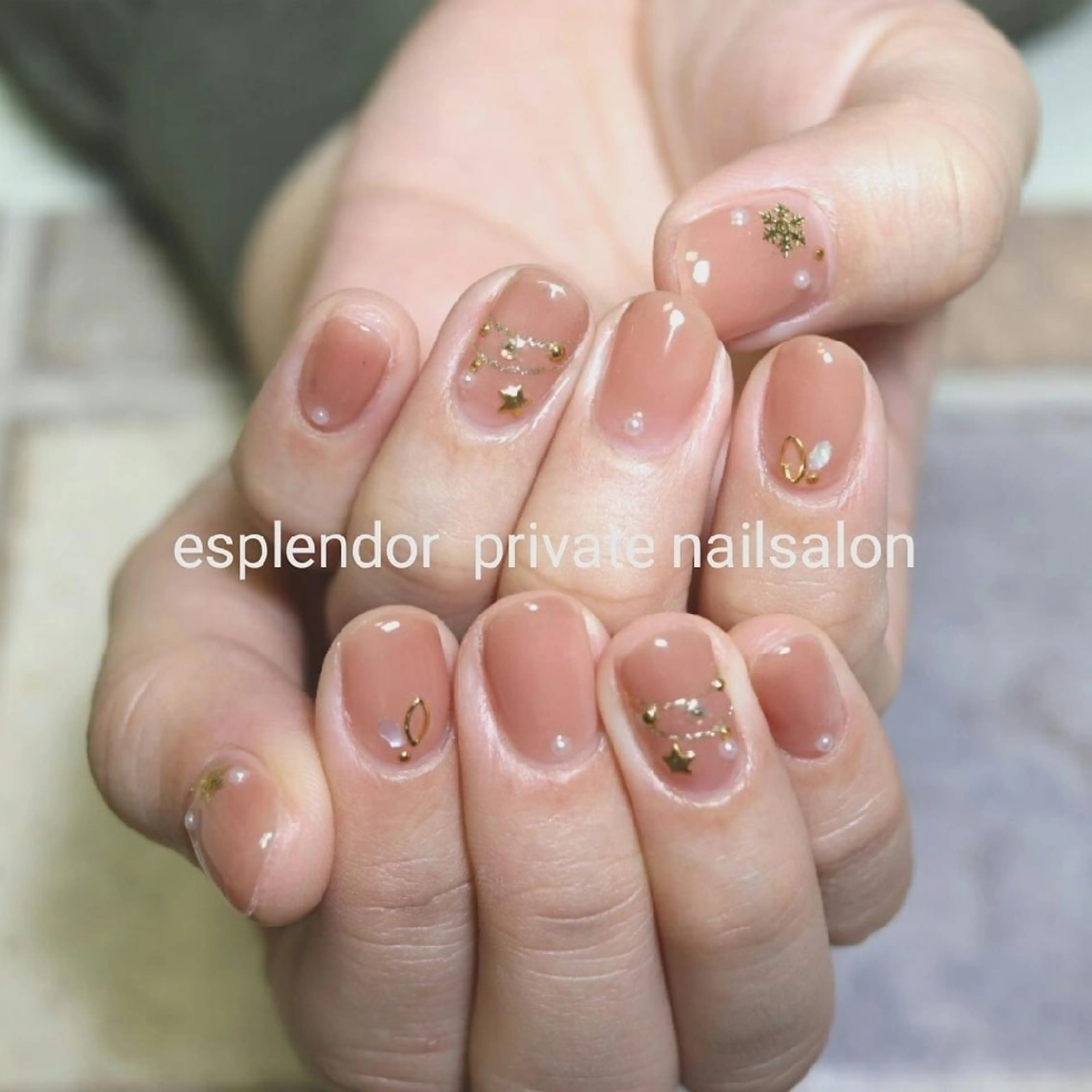 ネイル ブラウン esplendor  小野寺のネイルデザイン