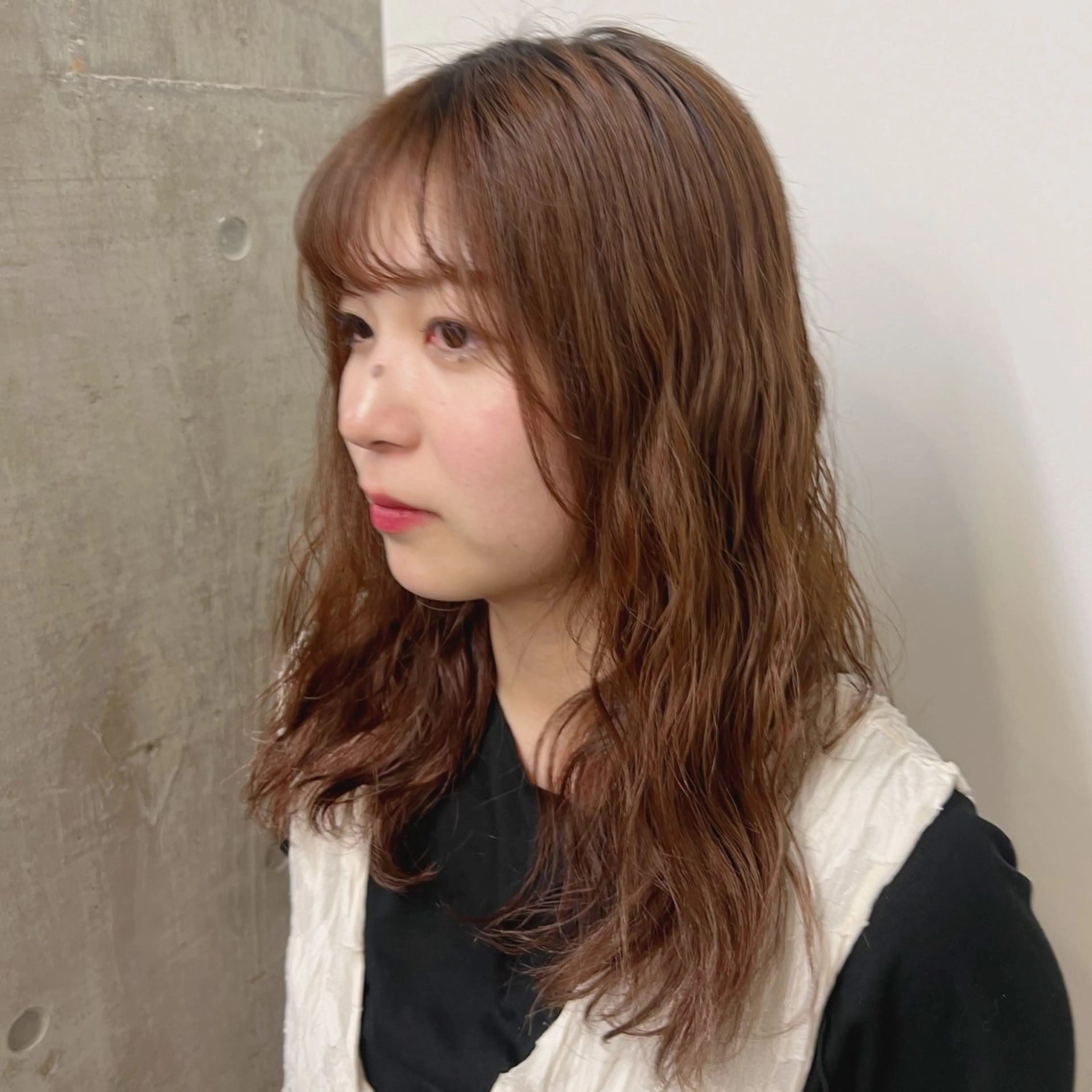 セミロング セミロングパーマ 土田かほ/本日🈳 透明感カラー🍃のヘアスタイル