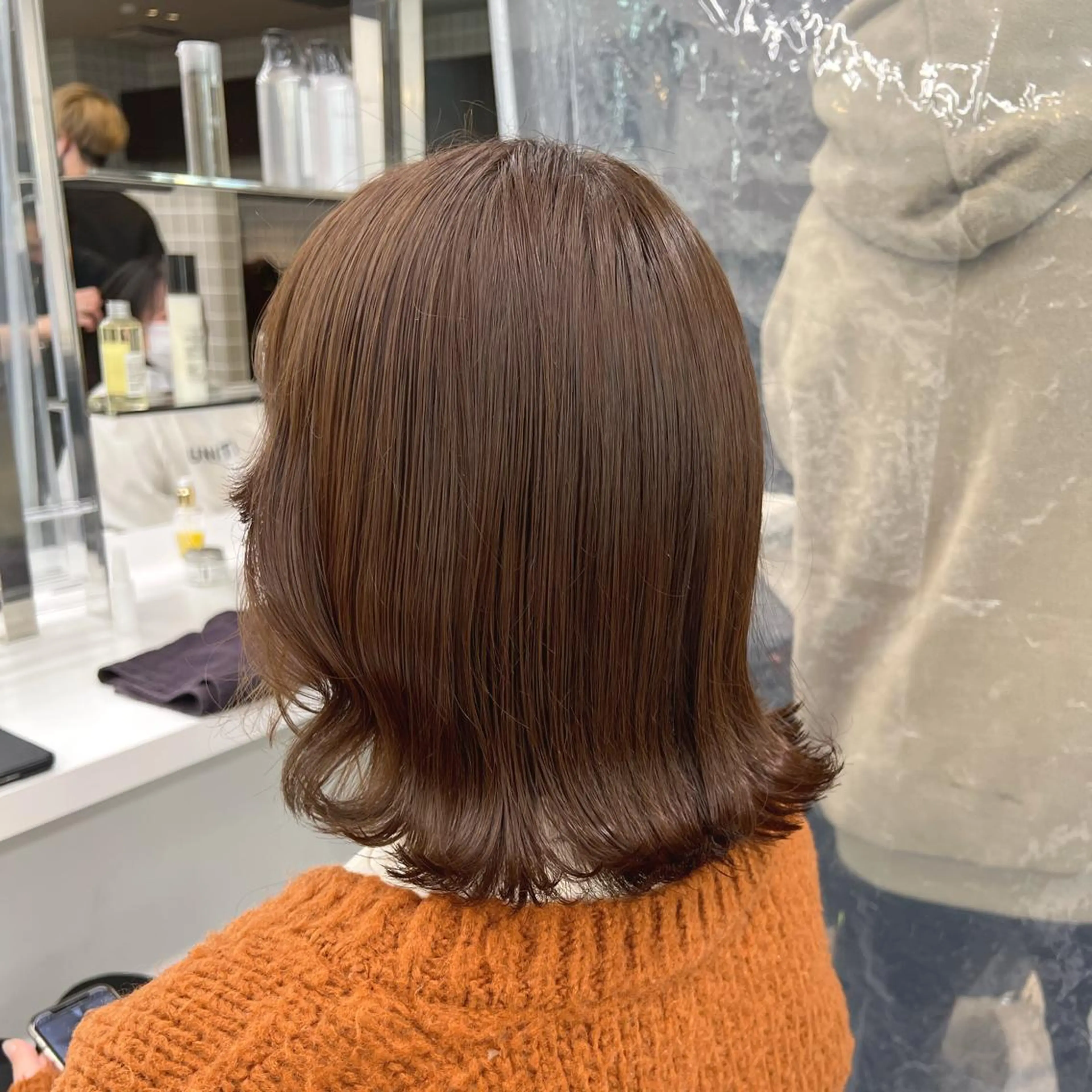 セミロング パーマ ヘアアレンジ メンズ マツエク・マツパ アイブロウ 韓国風ベージュ🤎 赤みなし🌿横浜🤎のヘアスタイル