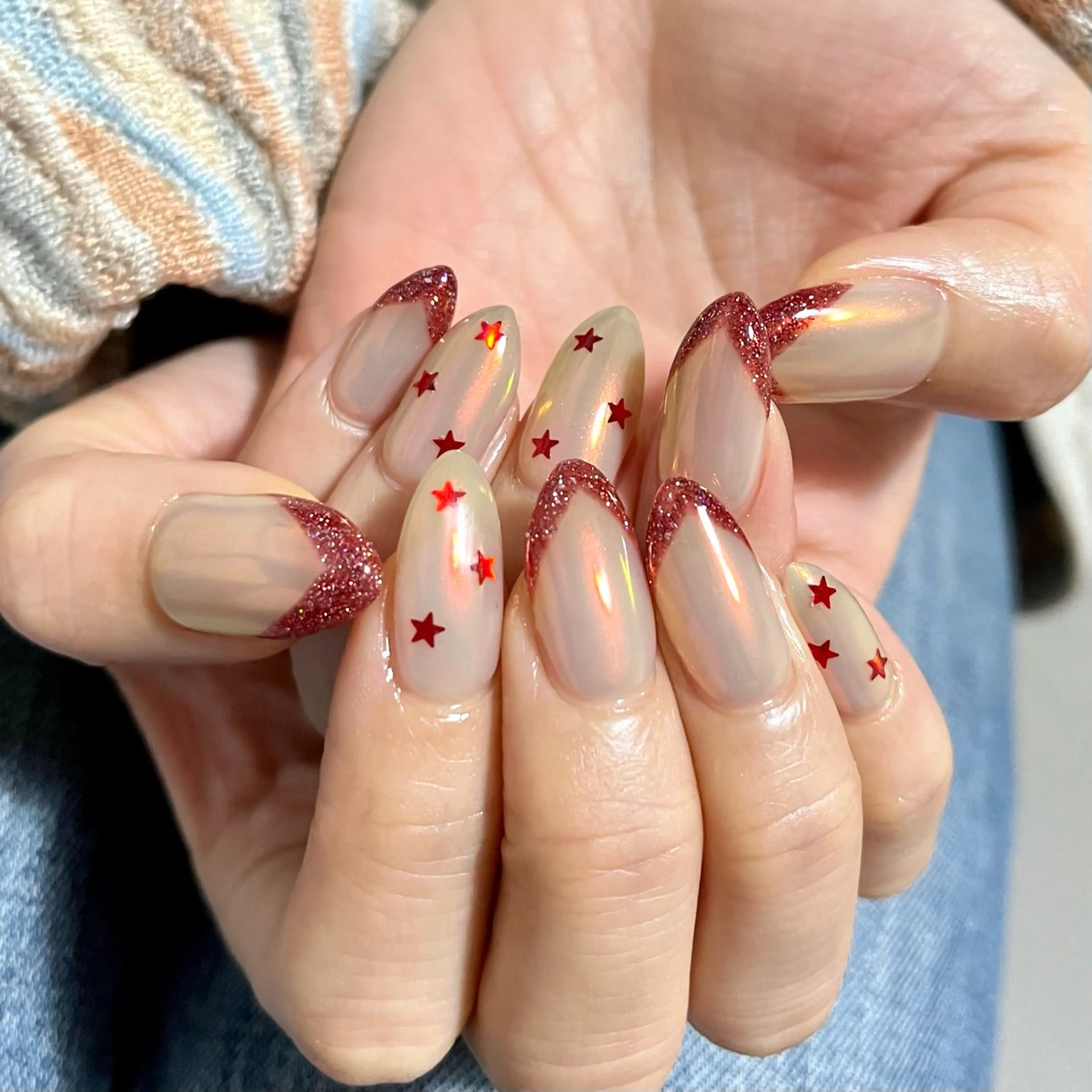 ネイル オーロラネイル フレンチネイル ネイルサロン kupuのネイルデザイン