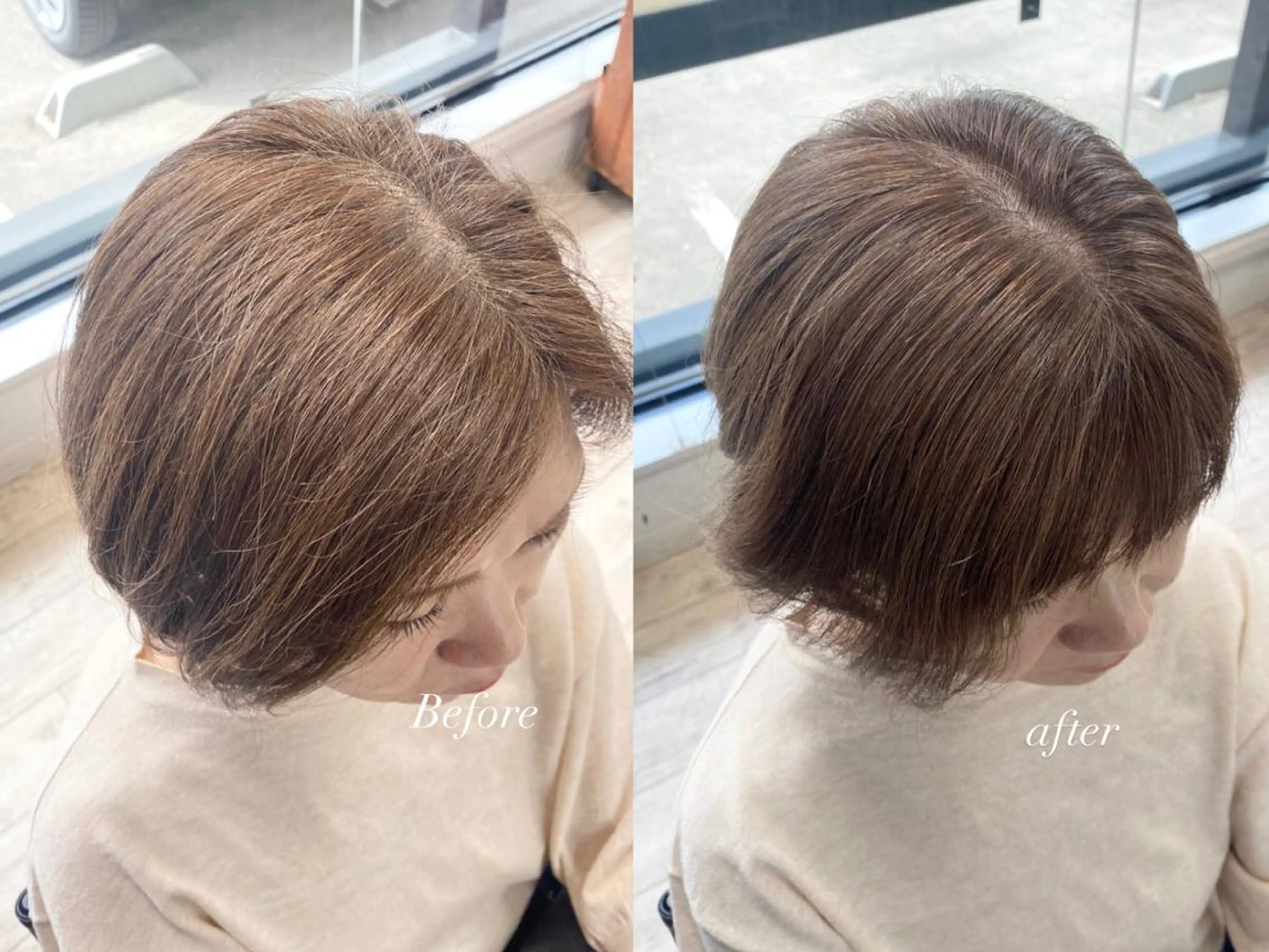 ショート ハイライト 髪質改善 髪質改善カラーゆうひのヘアスタイル