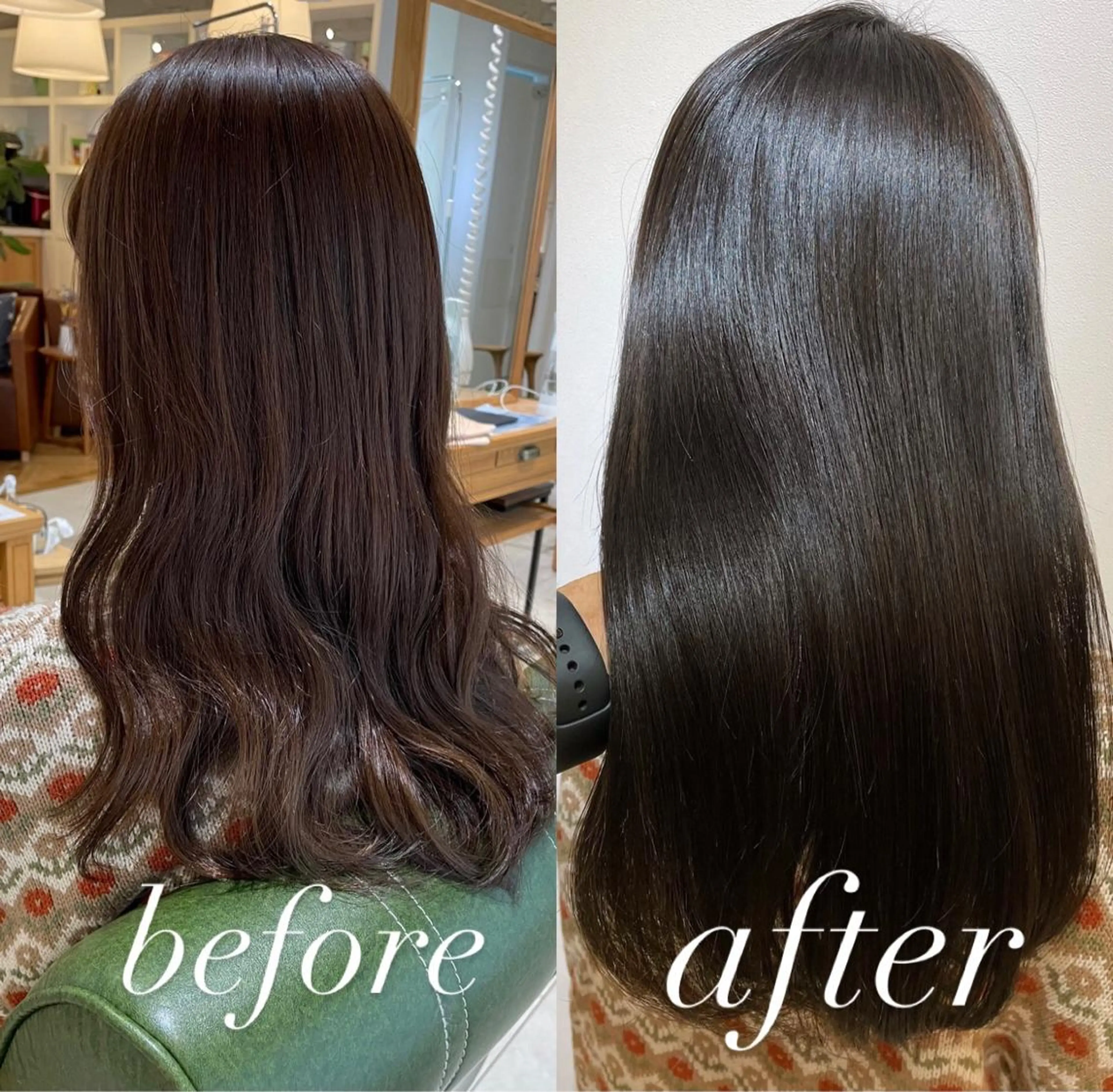 セミロング カラー アッシュ ケアカラー 過去一の柔髪ヘア 🌿einshairのヘアスタイル