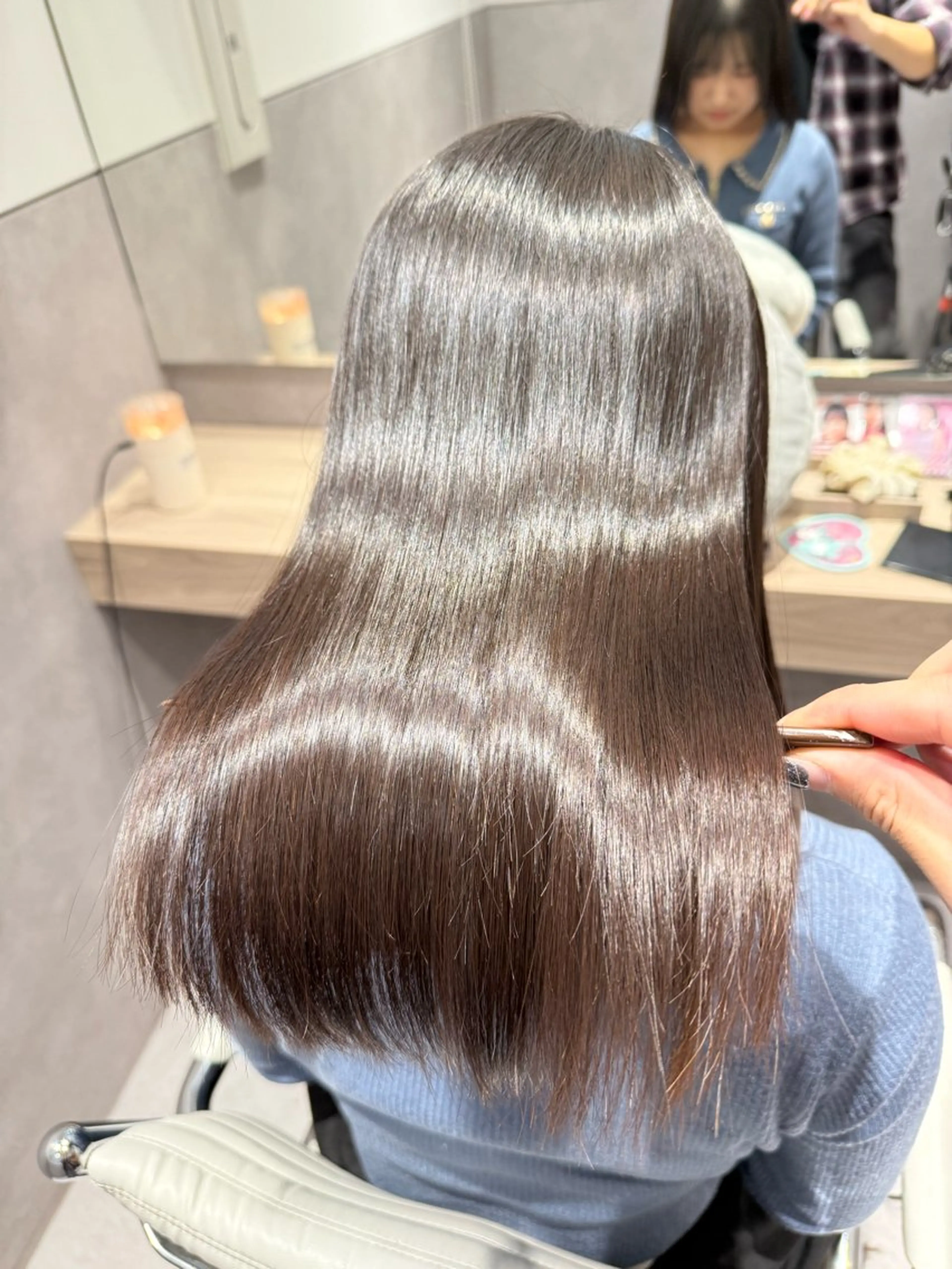 ミディアム カラー パーマ ヘアアレンジ 髪質改善 縮毛矯正 カット ヘアカラー 縮毛矯正 トリートメント 縮毛矯正/髪質改善/ ブリーチ毛/木元渓太のヘアスタイル