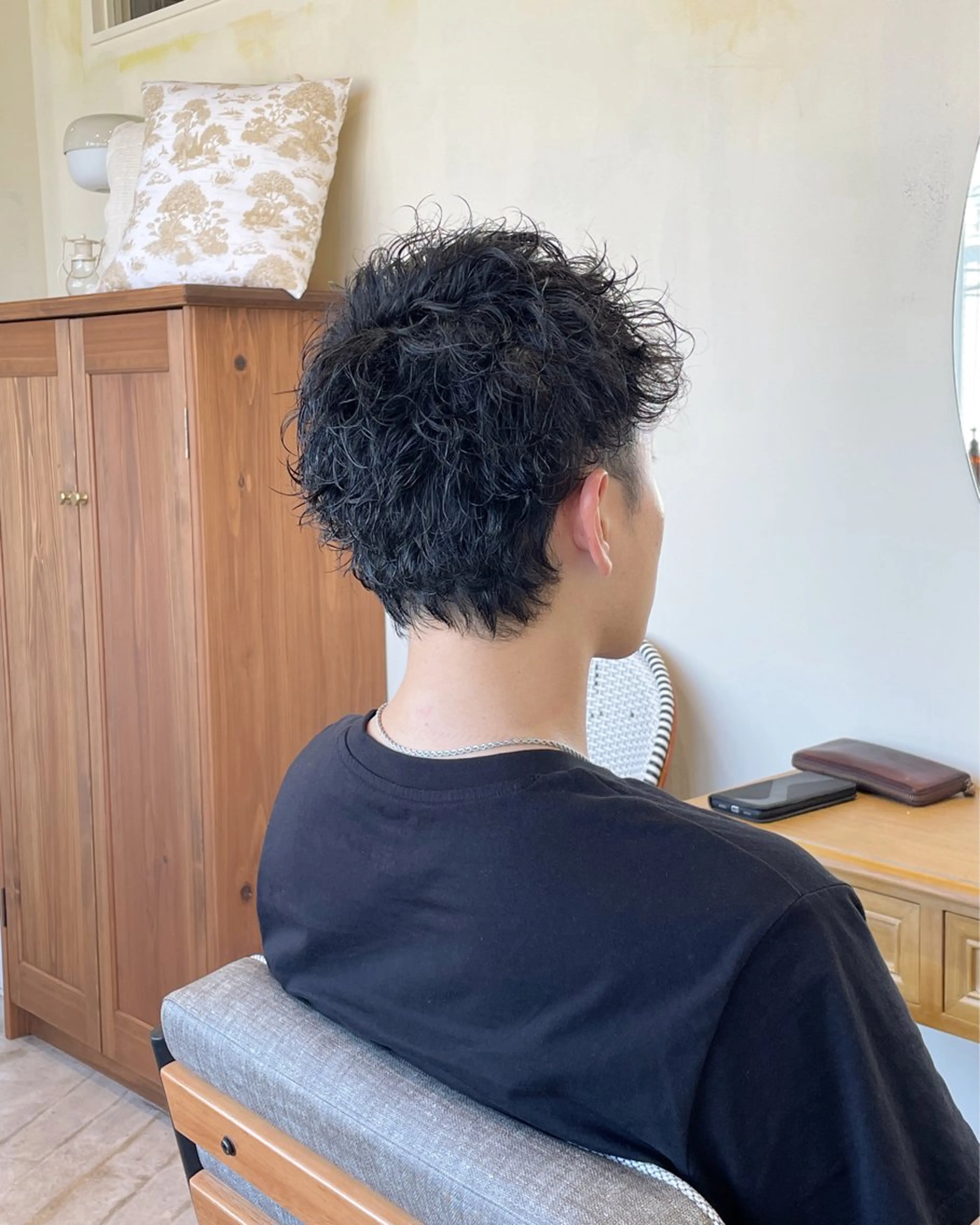 パーマ メンズ 🍋透け感カラー🍃 オリーブ🍐Kahoのヘアスタイル