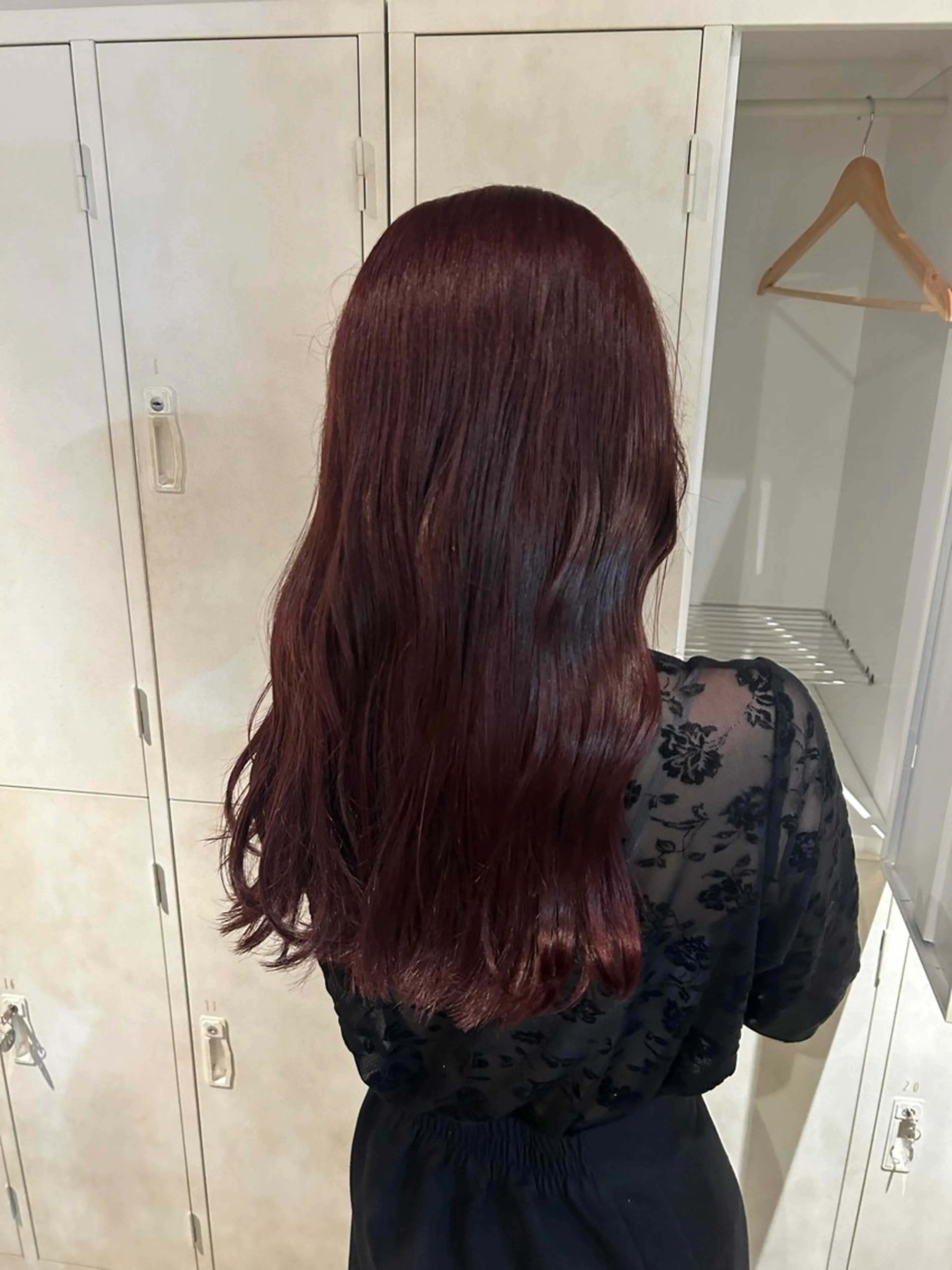 ロング カラー ボルドーカラー 髪質改善 野田阪神/暖色カラー Kairi🐬のヘアスタイル