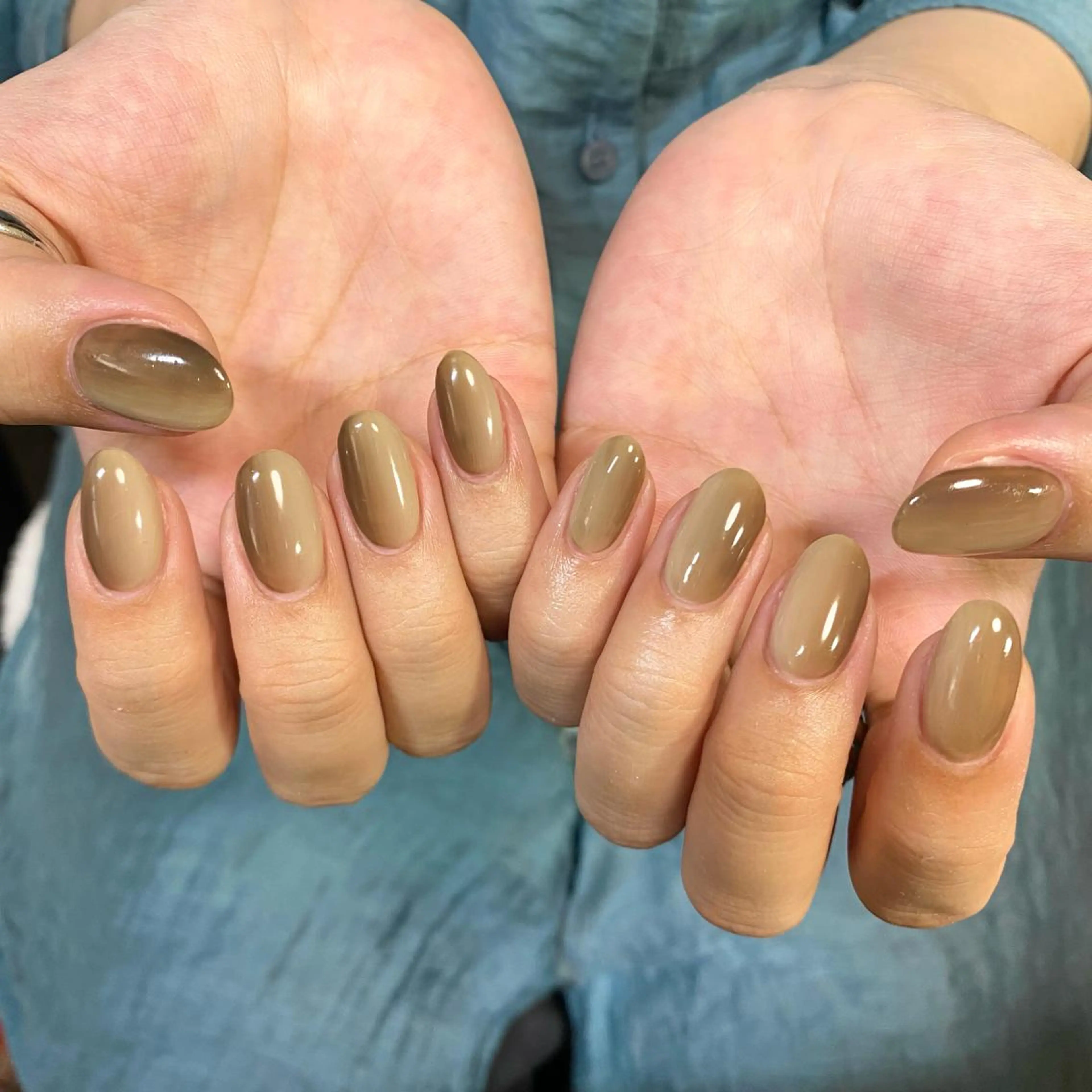 ミディアム カラー パーマ ヘアアレンジ メンズ キッズ ネイル マツエク・マツパ アイブロウ ブラウン 今福鶴見ネイル 8(ｴｲﾄ)のネイルデザイン