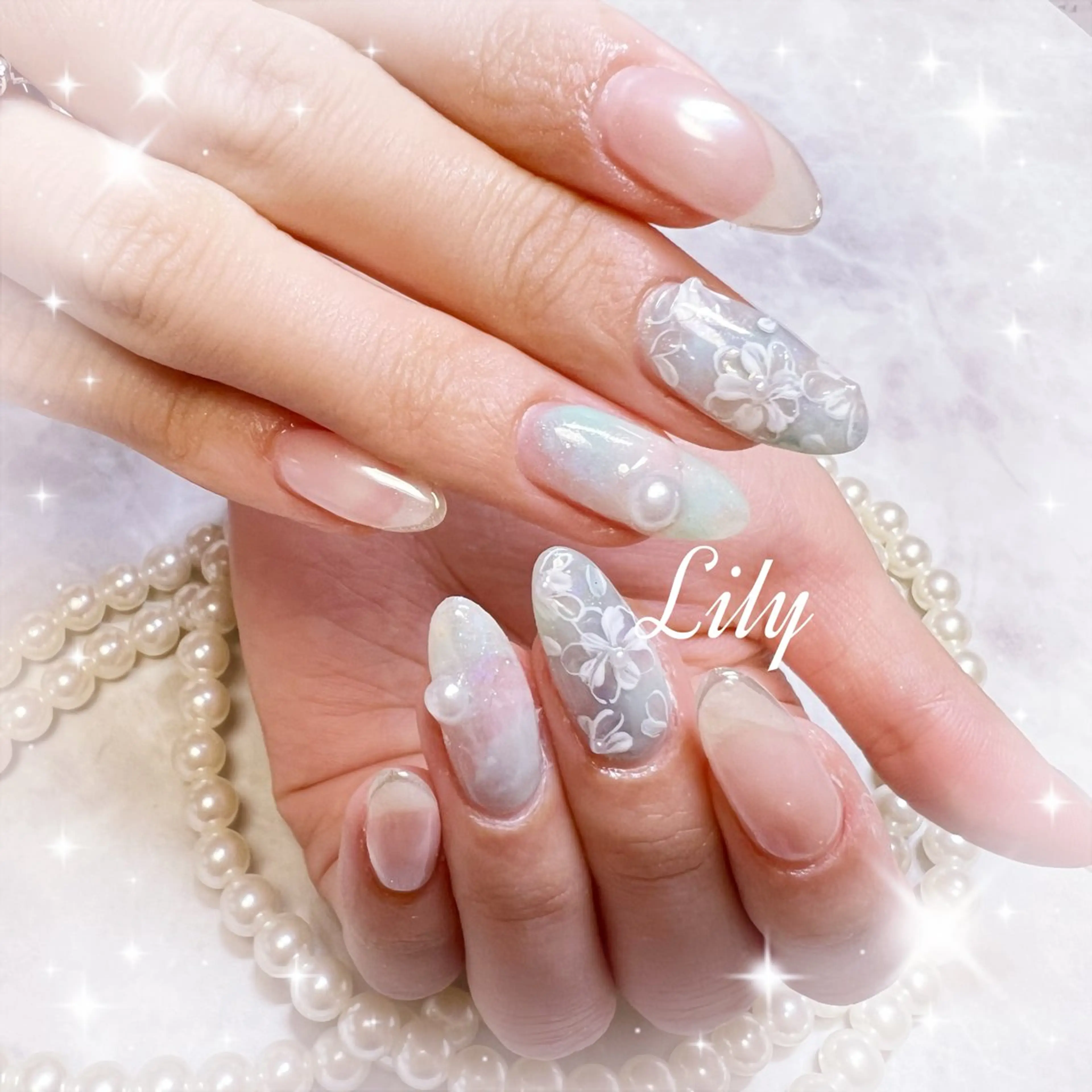 ネイル ハンドネイル Lily*nail 🌻Mii🌻のネイルデザイン